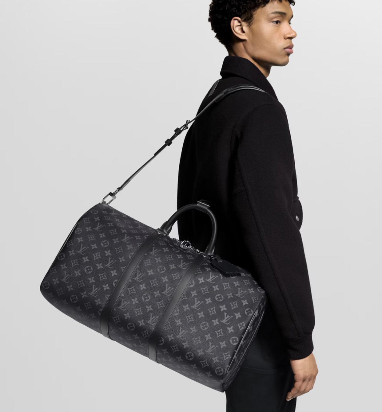 Louis Vuitton Keepball Bandoulière 50 - black 黑 - Image 7