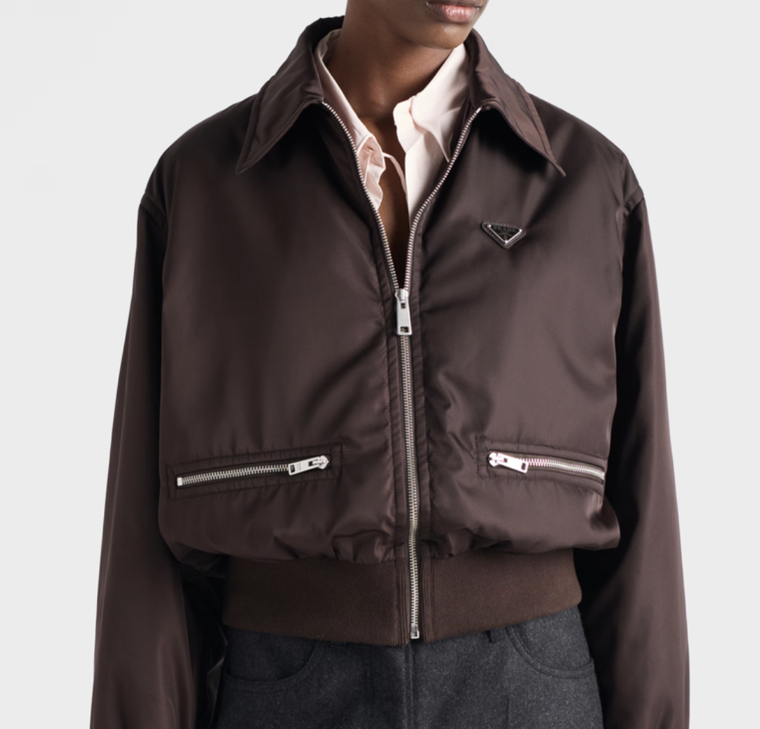 Prada Re-Nylon Blouson Jacket - dark brown 深棕 - Image 4