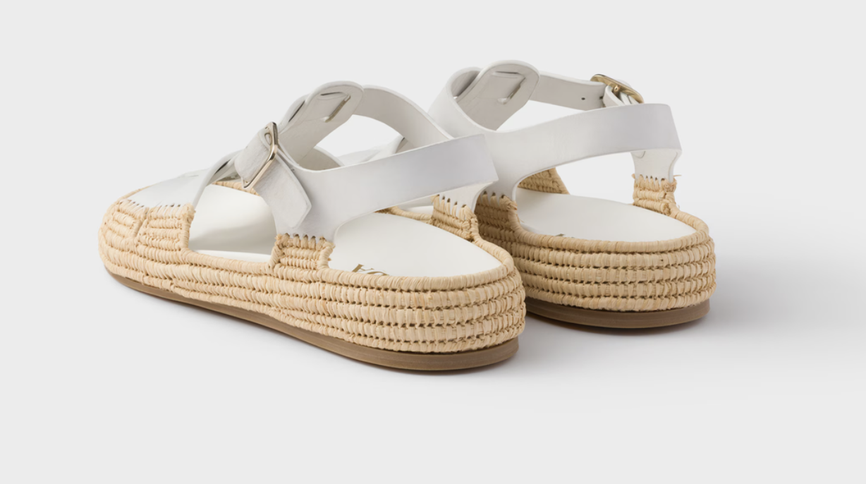 Prada leather sandals - white 白 - Image 3
