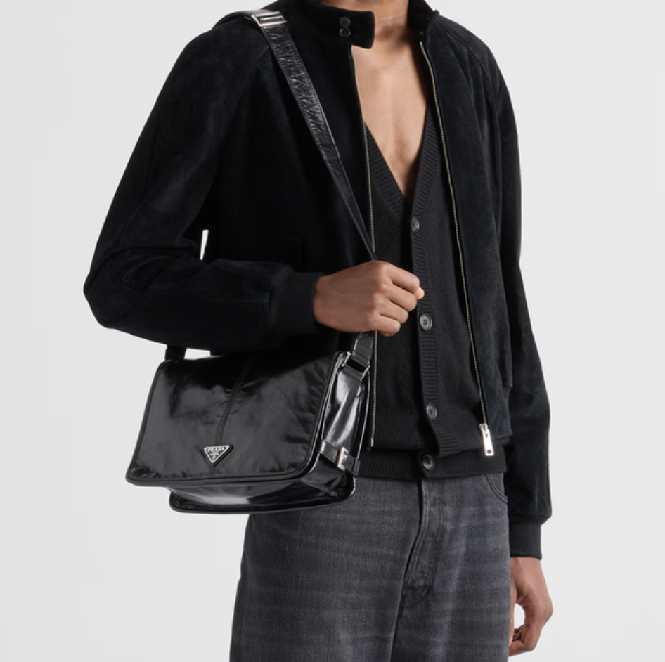 Prada leather shoulder bag - black 黑 - Image 5