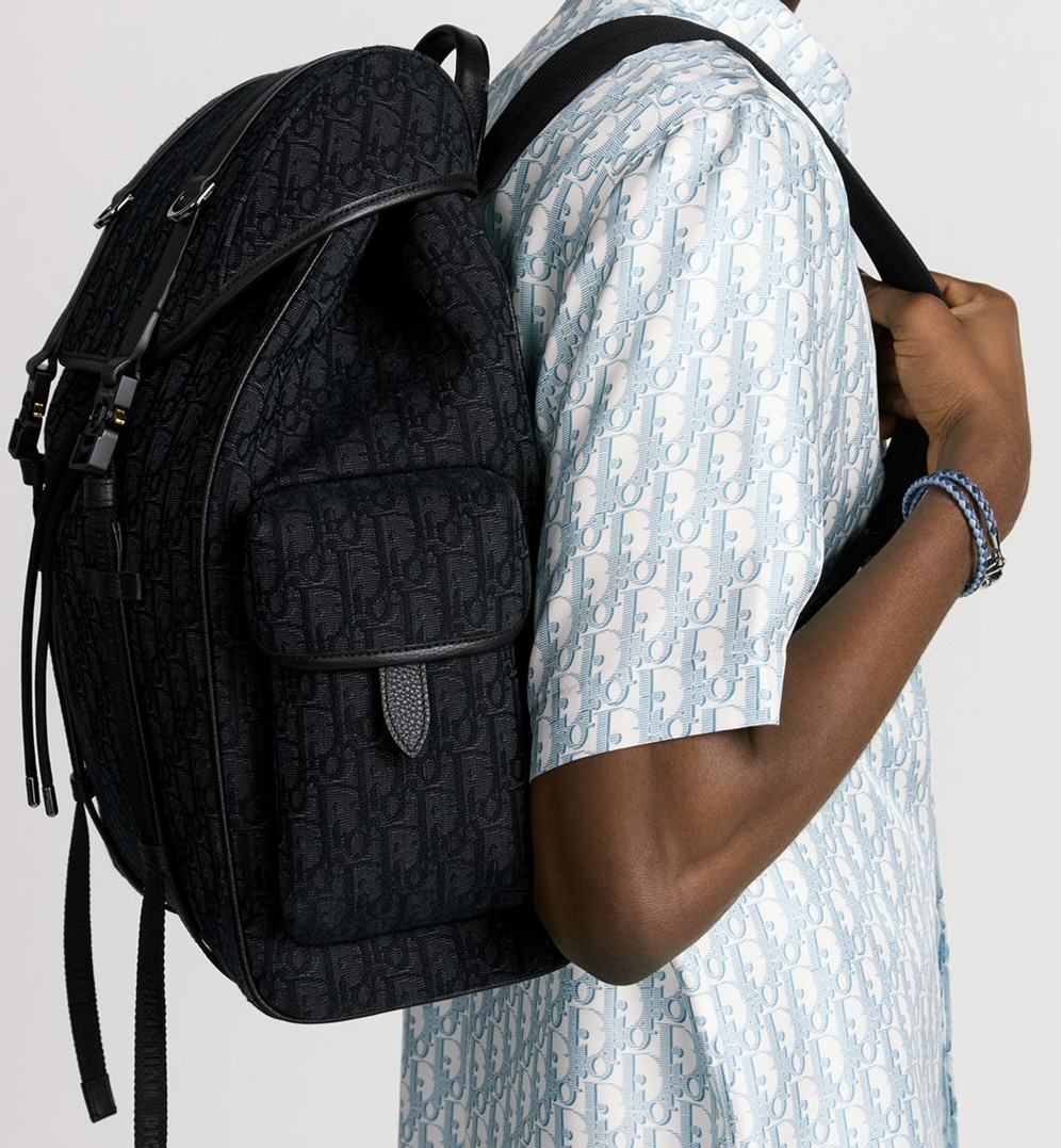 Dior Hit the Road backpack with flap - Black 黑 - Image 4