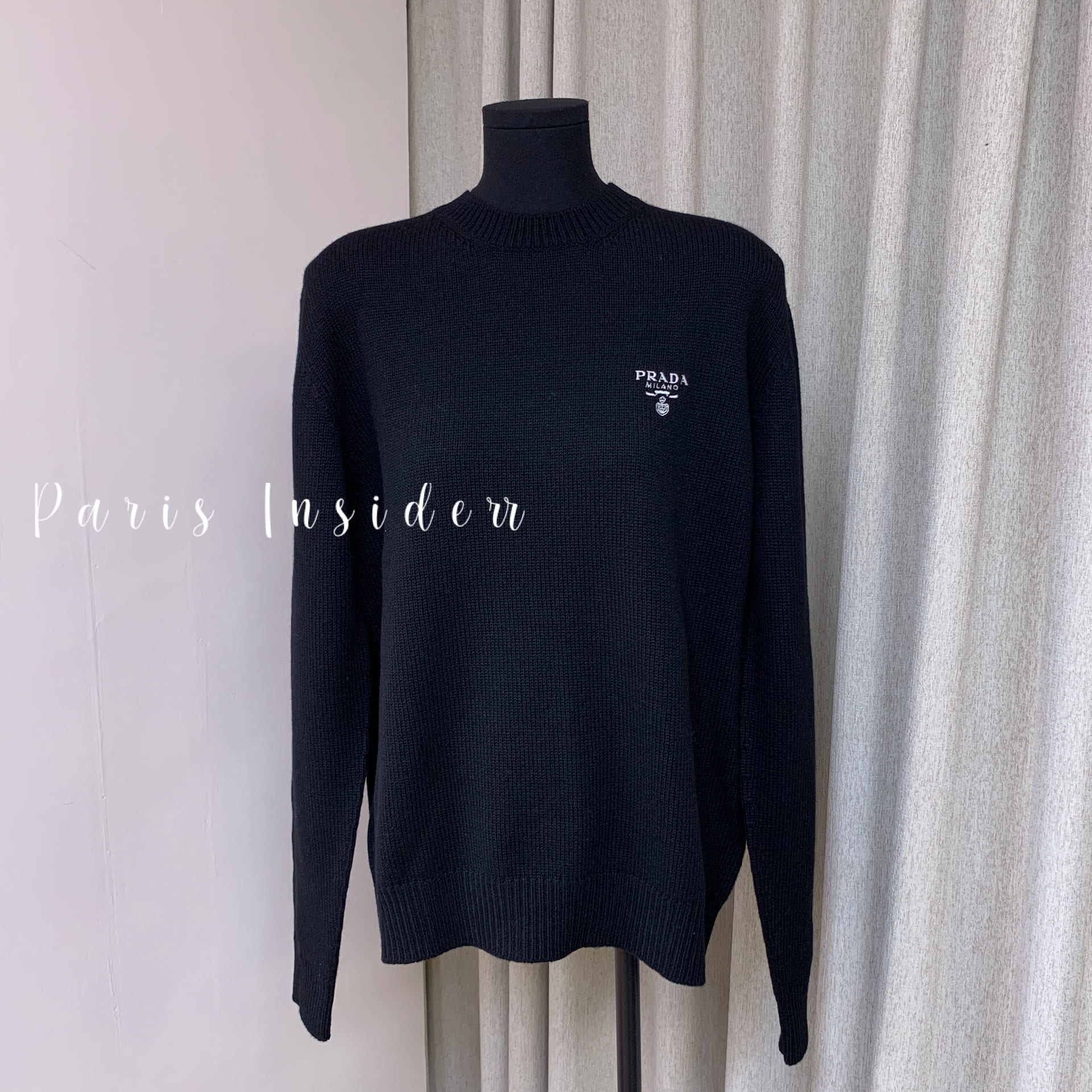 Prada Logo Cashmere Sweater - Black 黑
