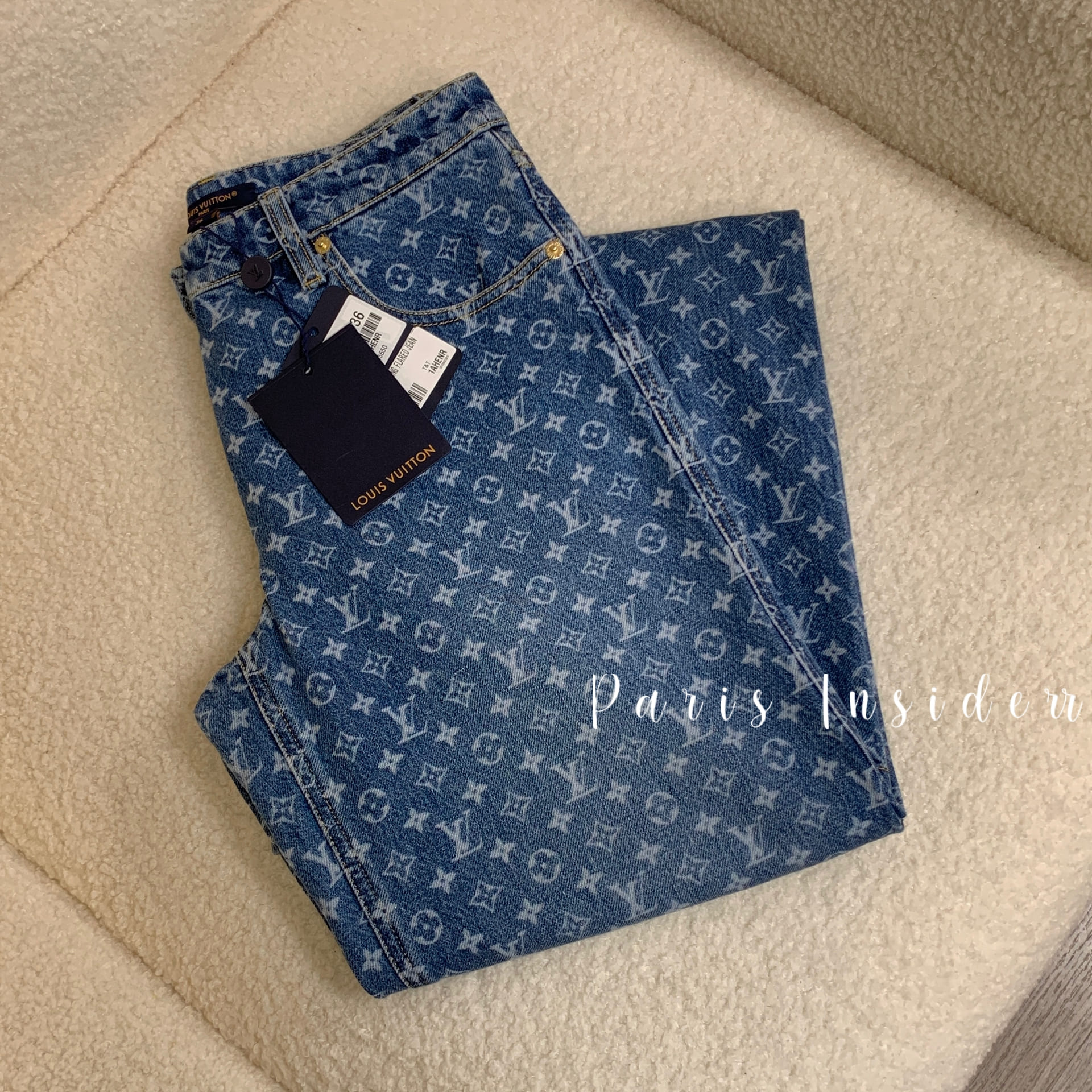 Louis Vuitton Monogram Flared Jeans - Blue 藍