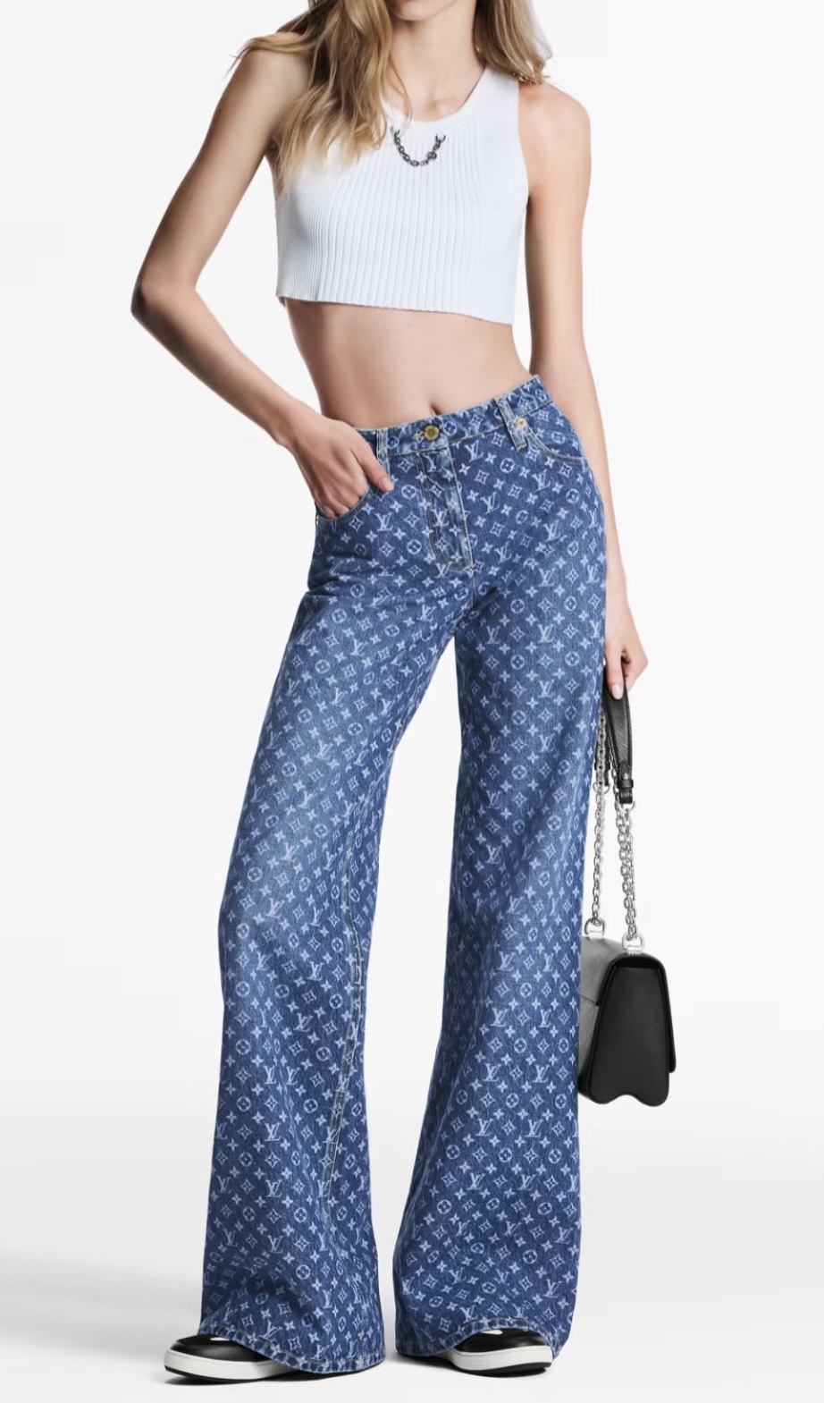 Louis Vuitton Monogram Flared Jeans - Blue 藍 - Image 3