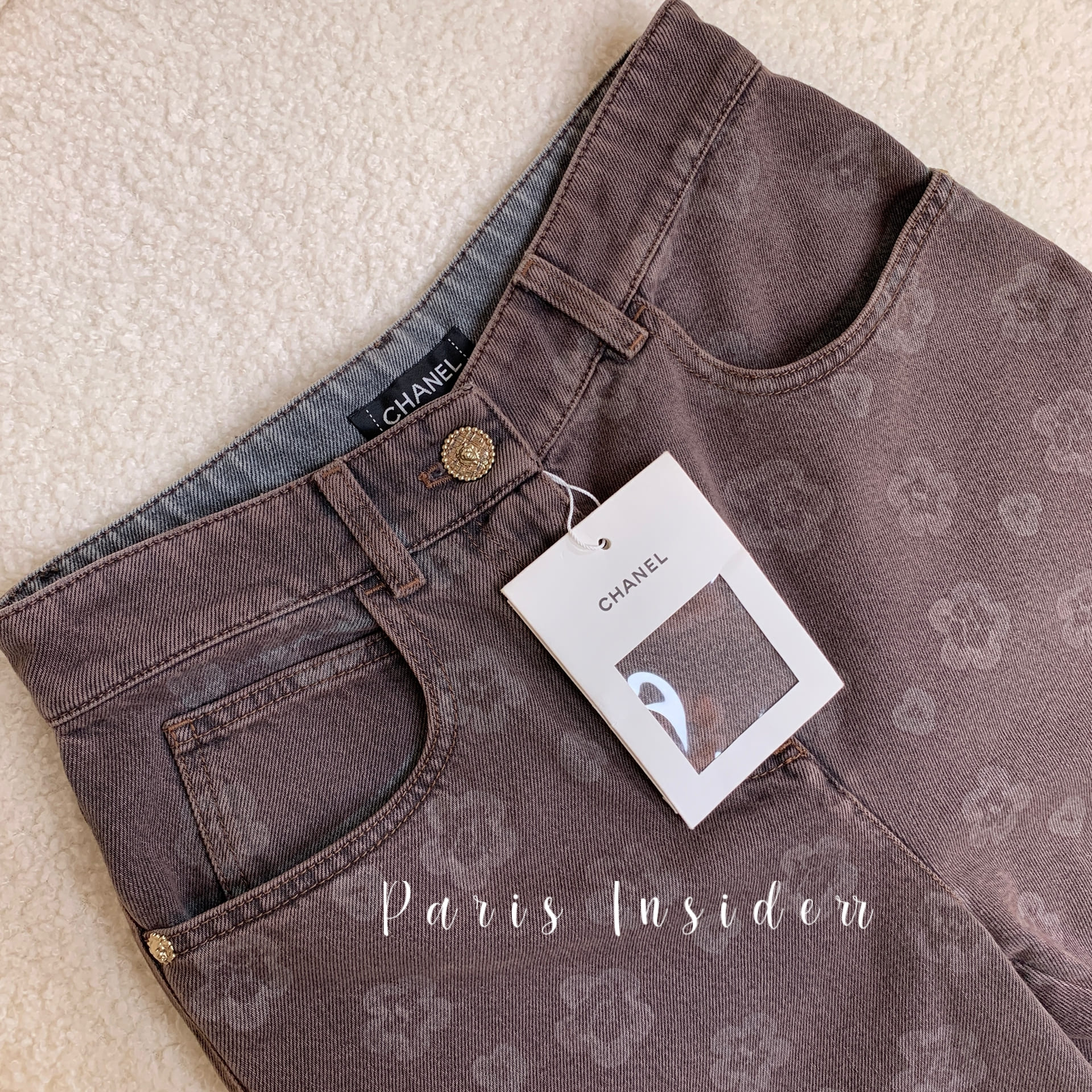 Chanel 25A Retro Straight Wide-Leg Jeans - Brown 棕 - Image 2
