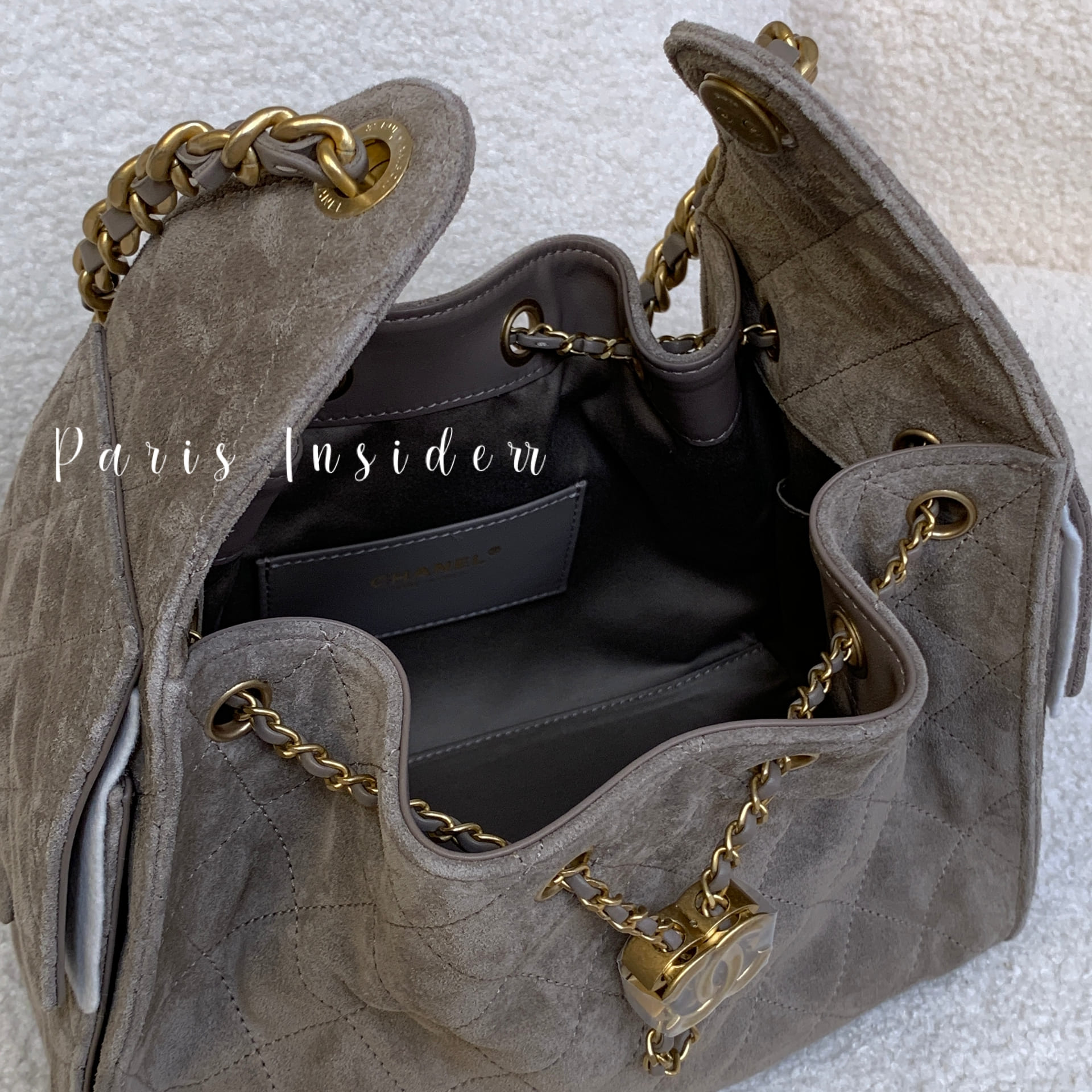 Chanel 25 Suede Hobo Bag S size - Grey Brown 灰棕色 - Image 4