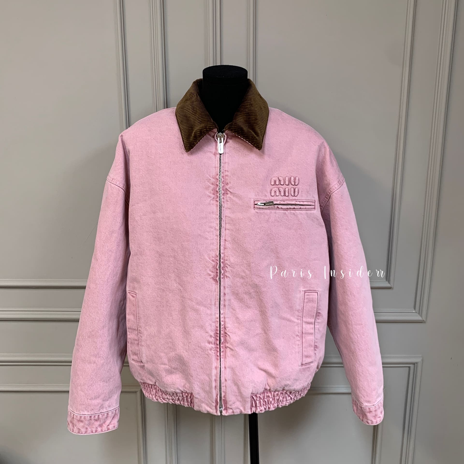 Miu Miu Padded Denim Blouson Jacket - Pink 粉紅色
