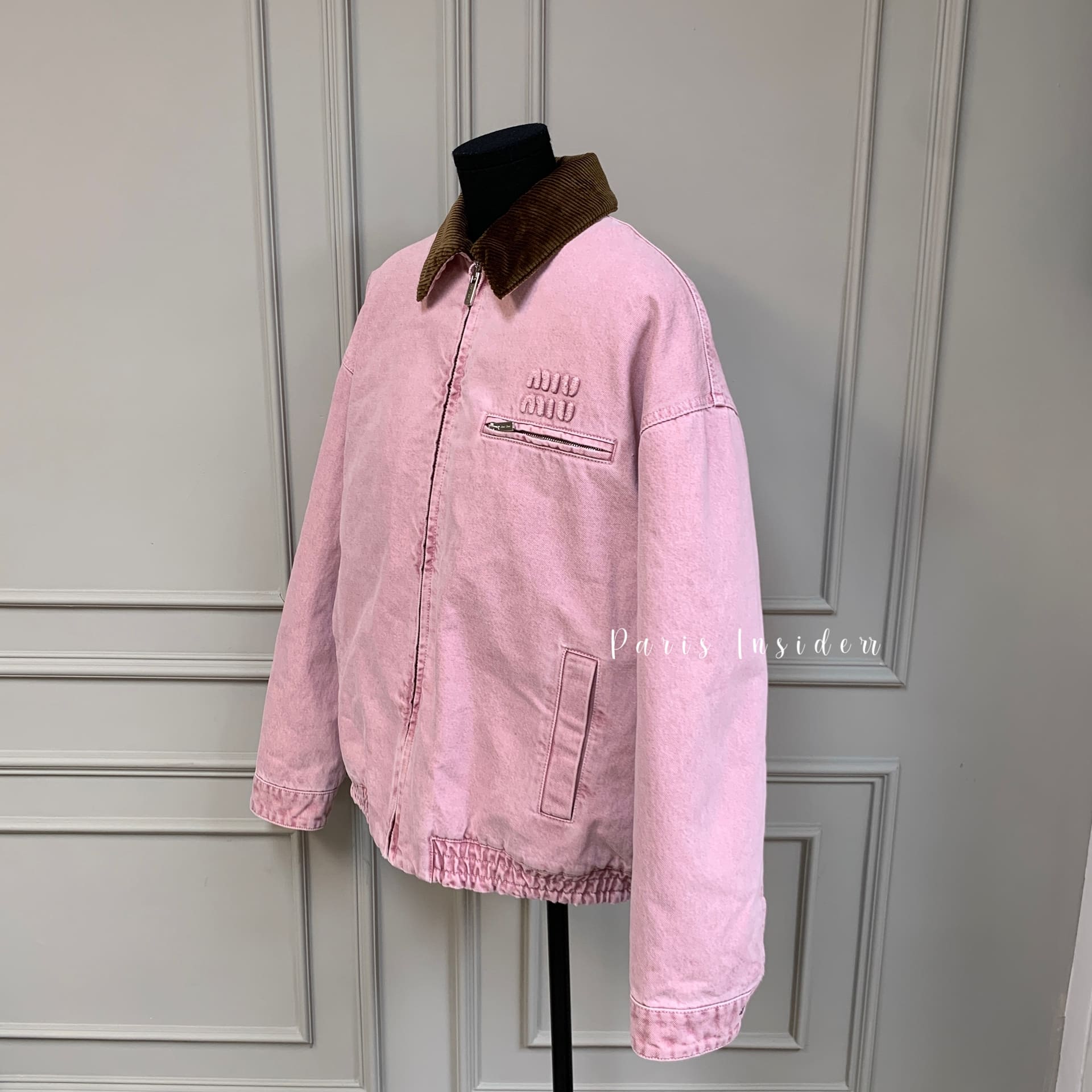 Miu Miu Padded Denim Blouson Jacket - Pink 粉紅色 - Image 2