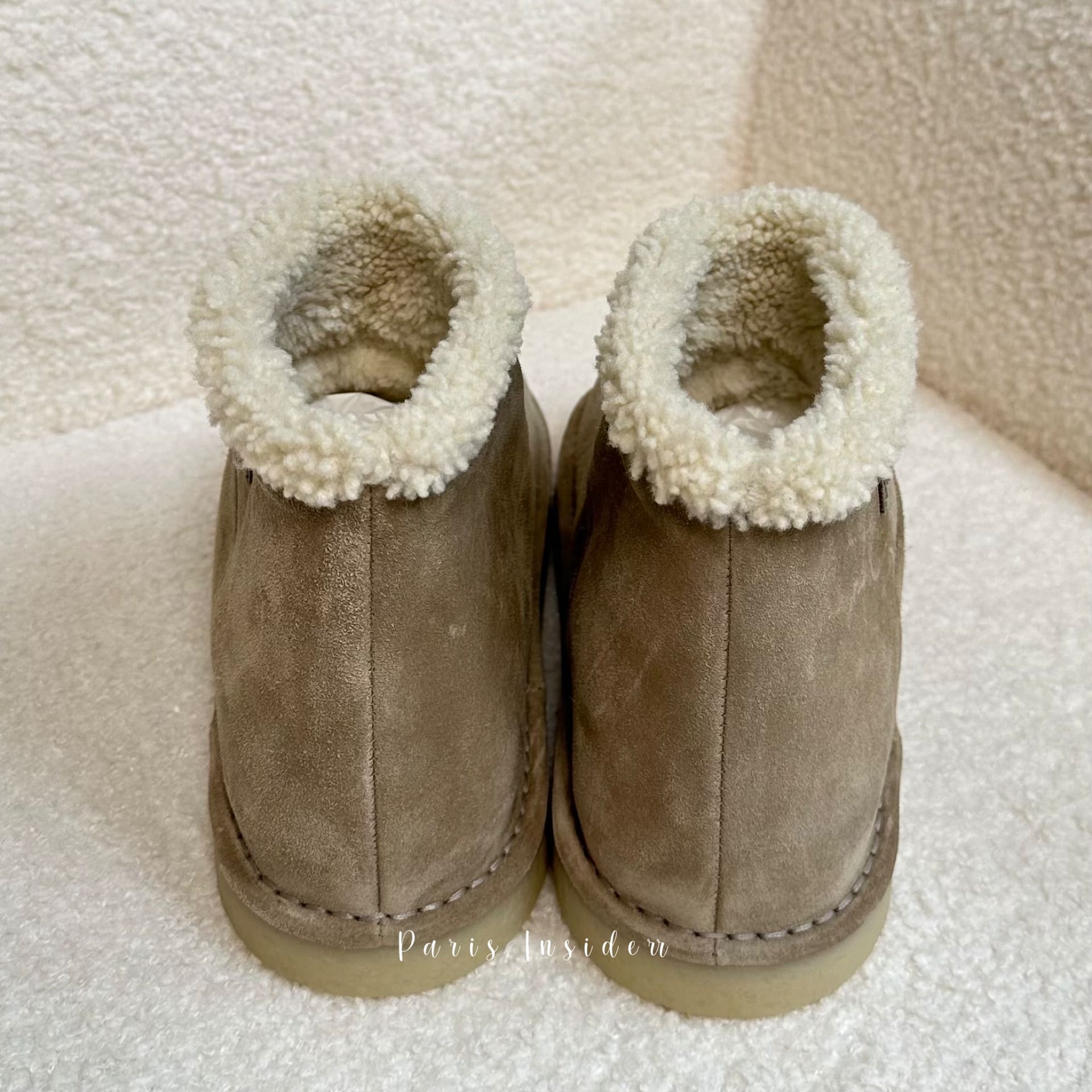 Miu Miu Suede and shearling booties - Desert Beige 沙漠棕 - Image 4