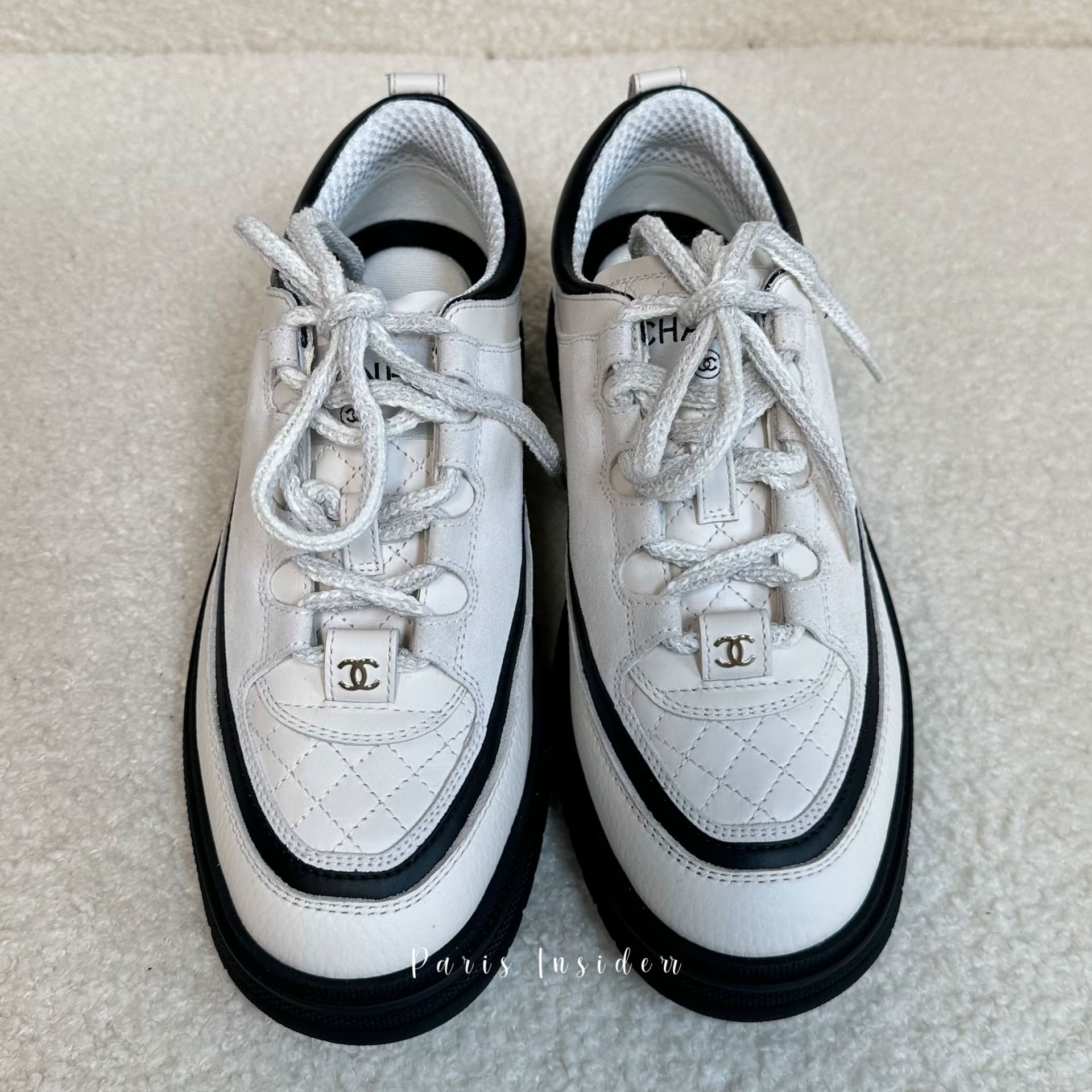 Chanel 25B Trainers G46258 - White & Black 白及黑色