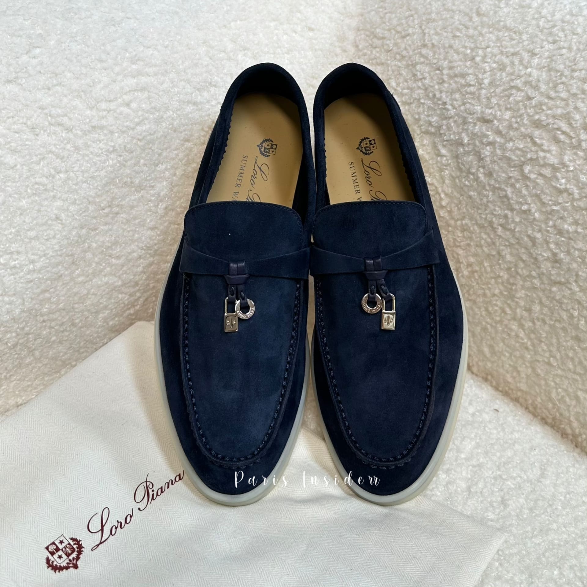 Loro Piana Summer Charms Walk Loafer - Argo Blue Melange 午夜藍 - Image 2