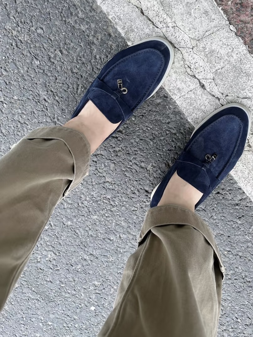 Loro Piana Summer Charms Walk Loafer - Argo Blue Melange 午夜藍 - Image 6