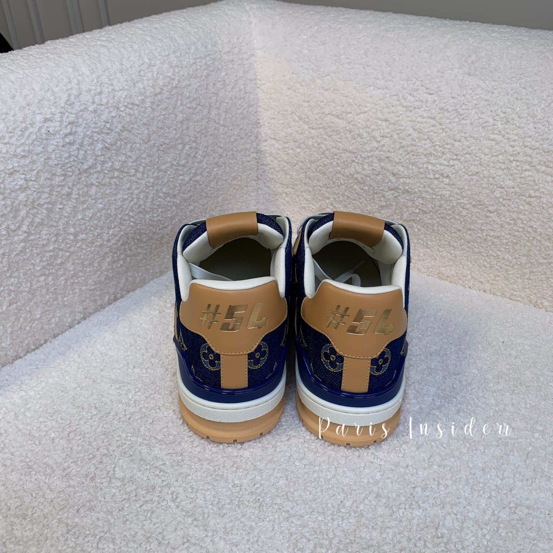 Louis Vuitton Trainer Sneaker with Monogram-embroidered denim - Blue 藍色 - Image 5