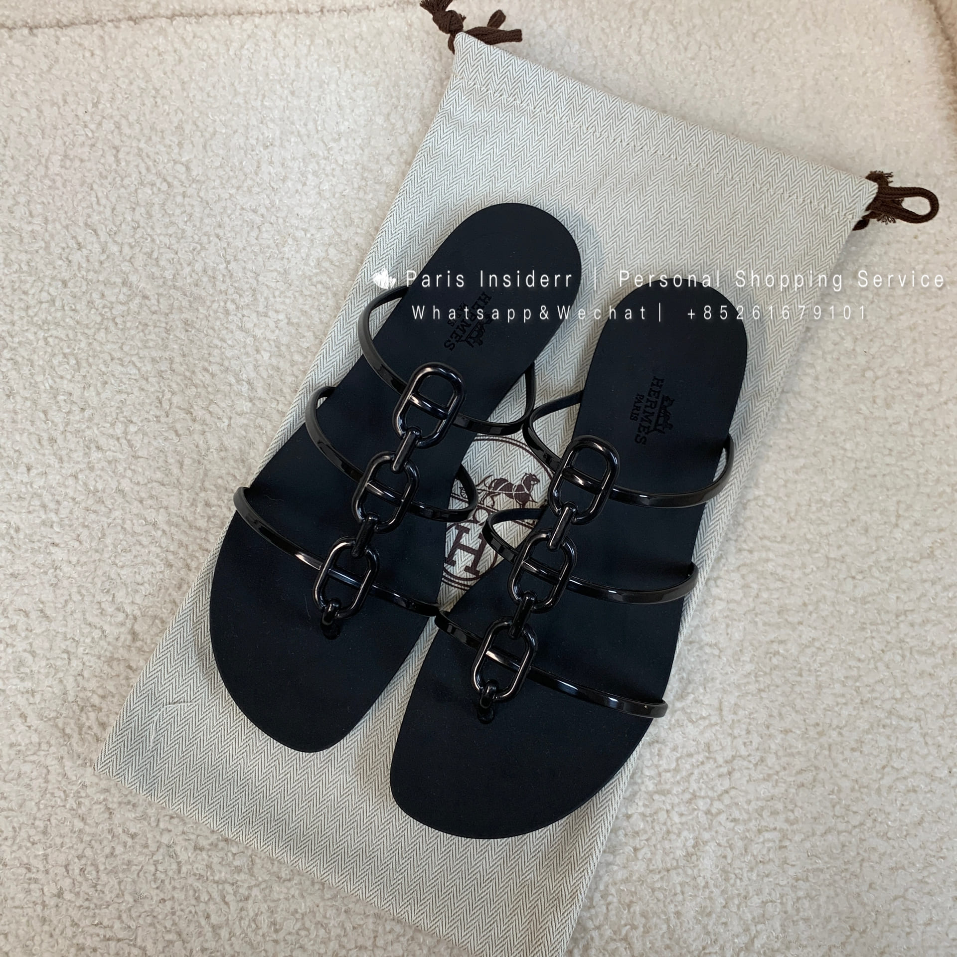 Hermes Mykonos sandal - Noir 黑色