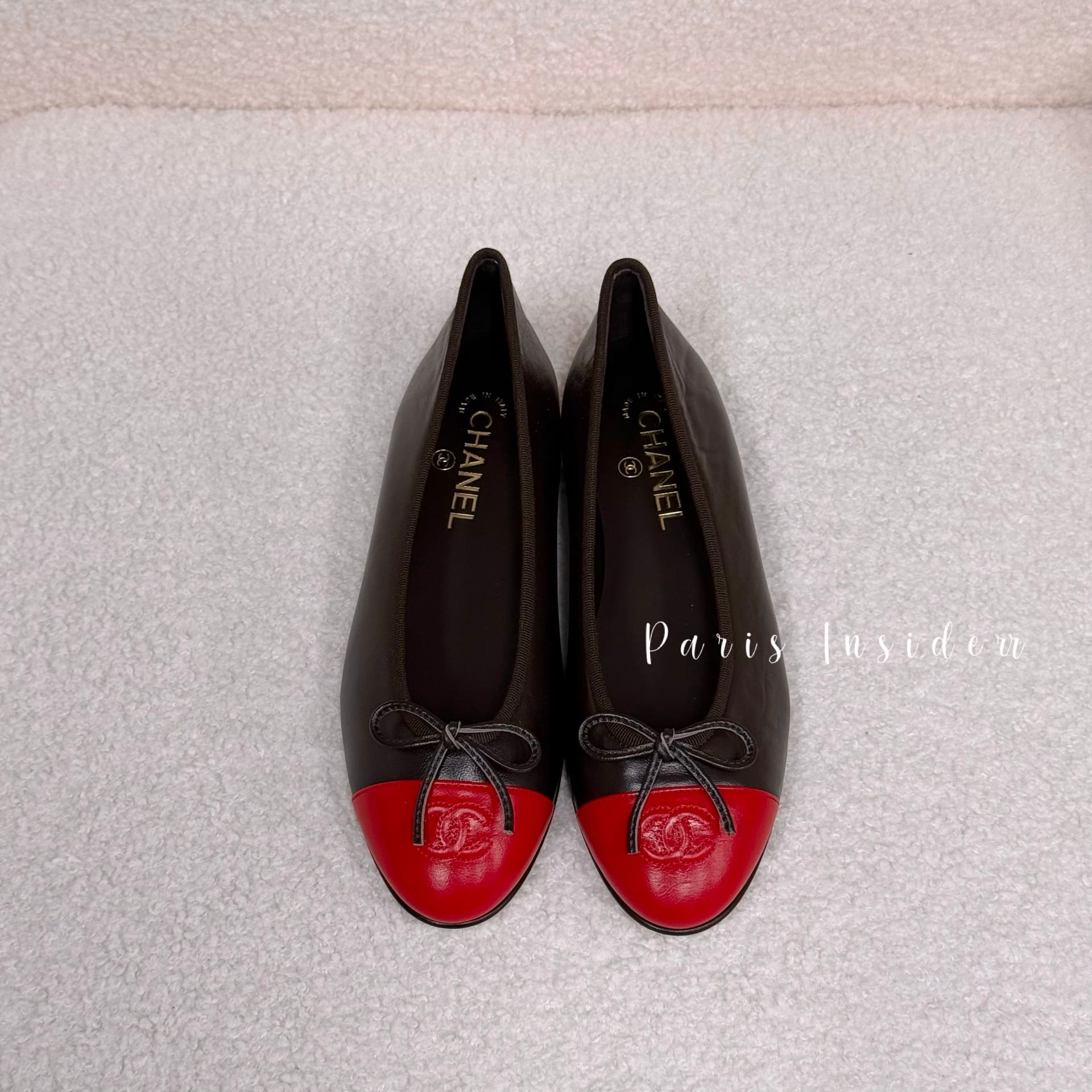 Chanel 26S Bella Flats G02819 - Dark Brown & Red(深啡色及紅色)