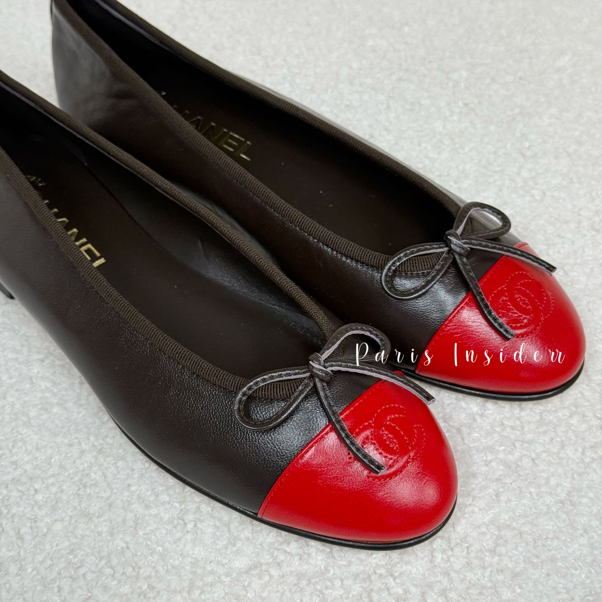 Chanel 26S Bella Flats G02819 - Dark Brown & Red(深啡色及紅色) - Image 4