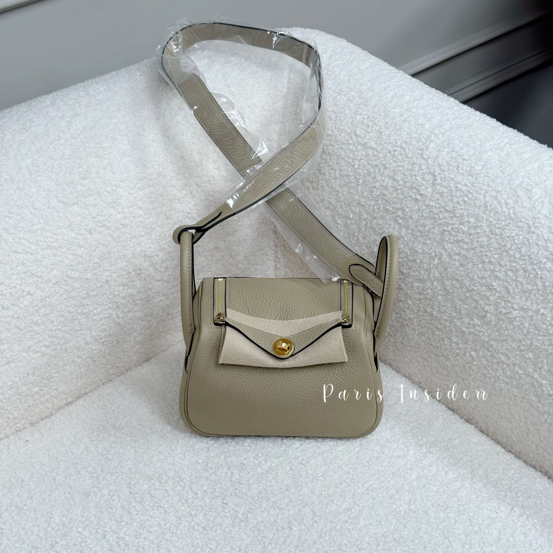 Hermes Mini Lindy II - S2 Trench GHW (風衣灰 金扣)