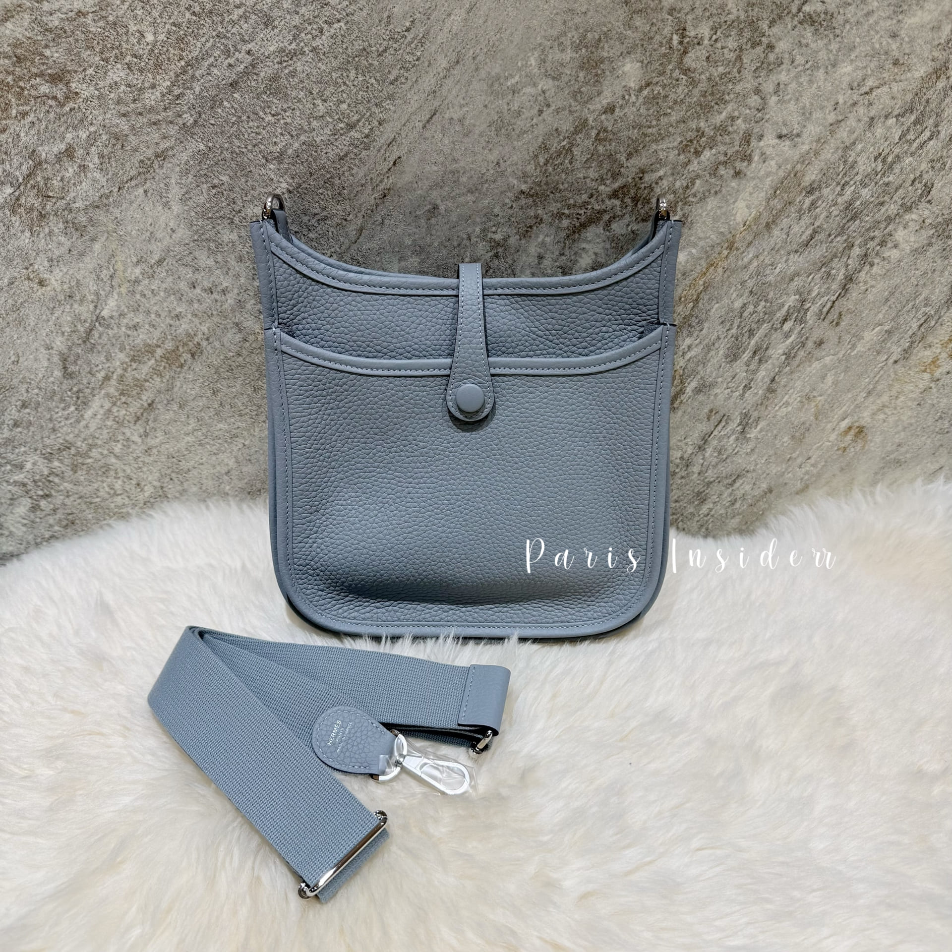 Hermes Evelyne 23 - P0 Gris Pantin PHW - Image 2