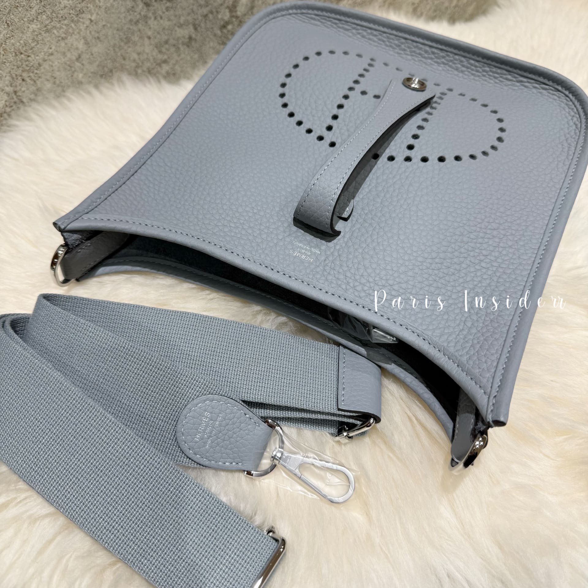 Hermes Evelyne 23 - P0 Gris Pantin PHW - Image 3