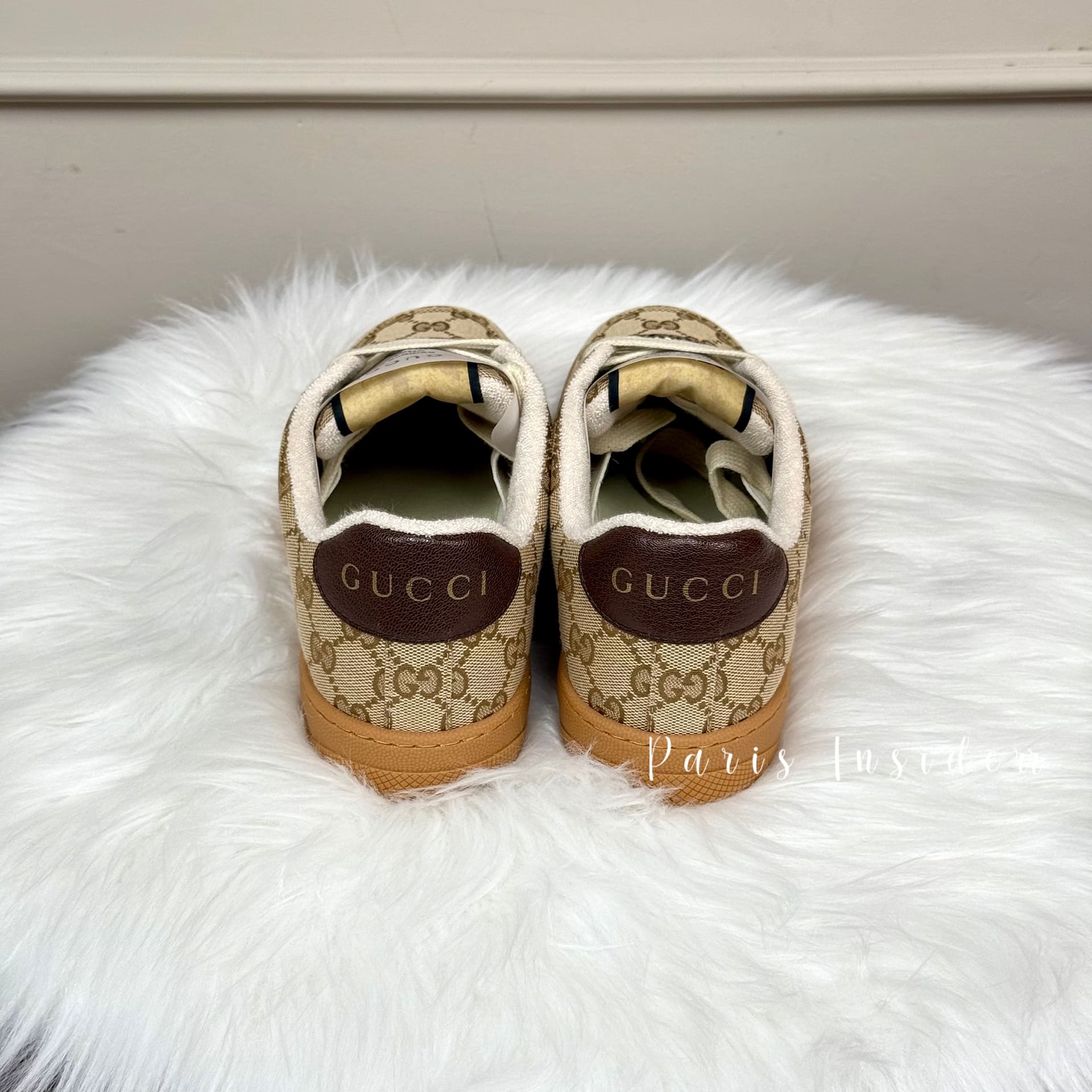 Gucci Women's Screener sneaker-Dark Brown (沙色GG帆布) - Image 3