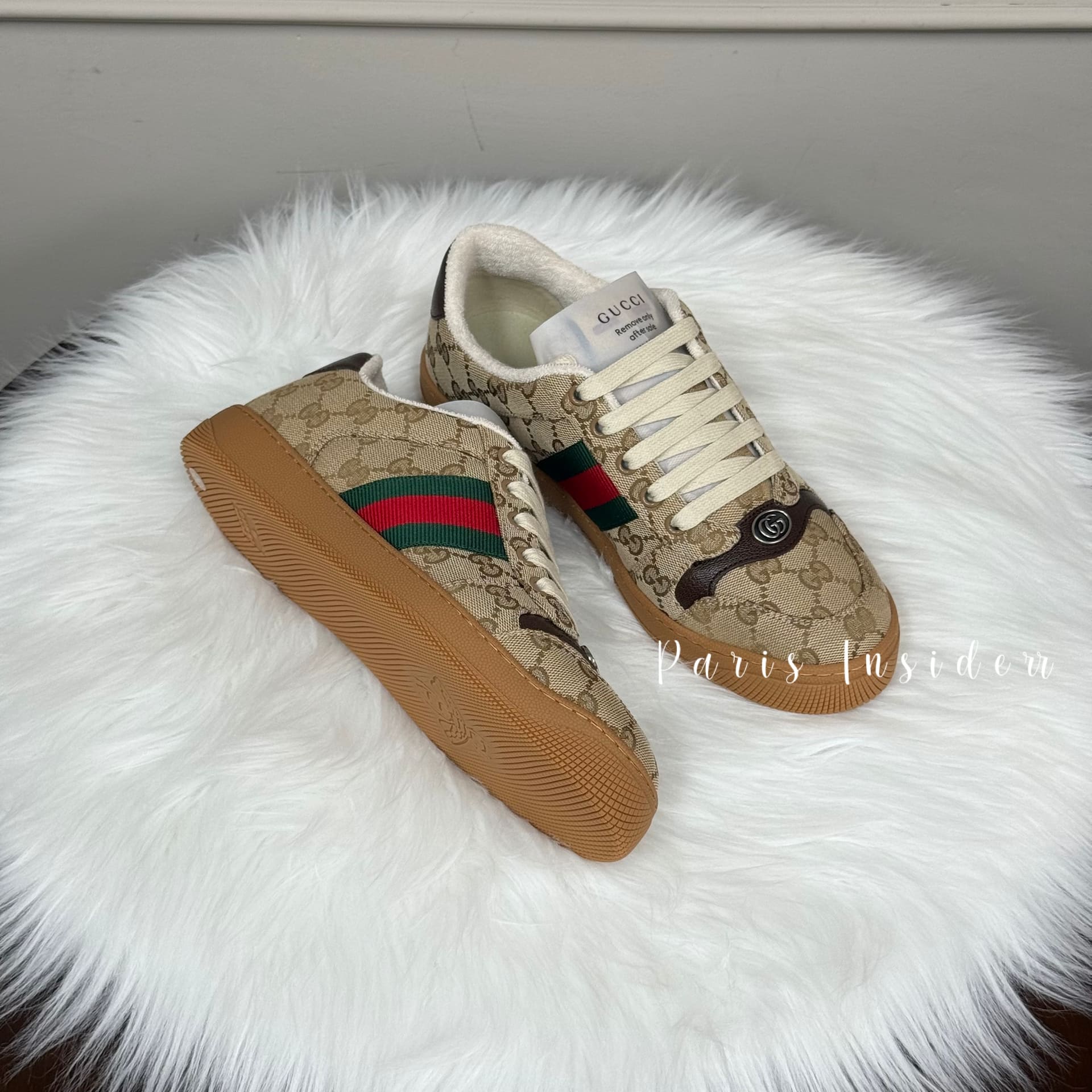 Gucci Women's Screener sneaker-Dark Brown (沙色GG帆布) - Image 2