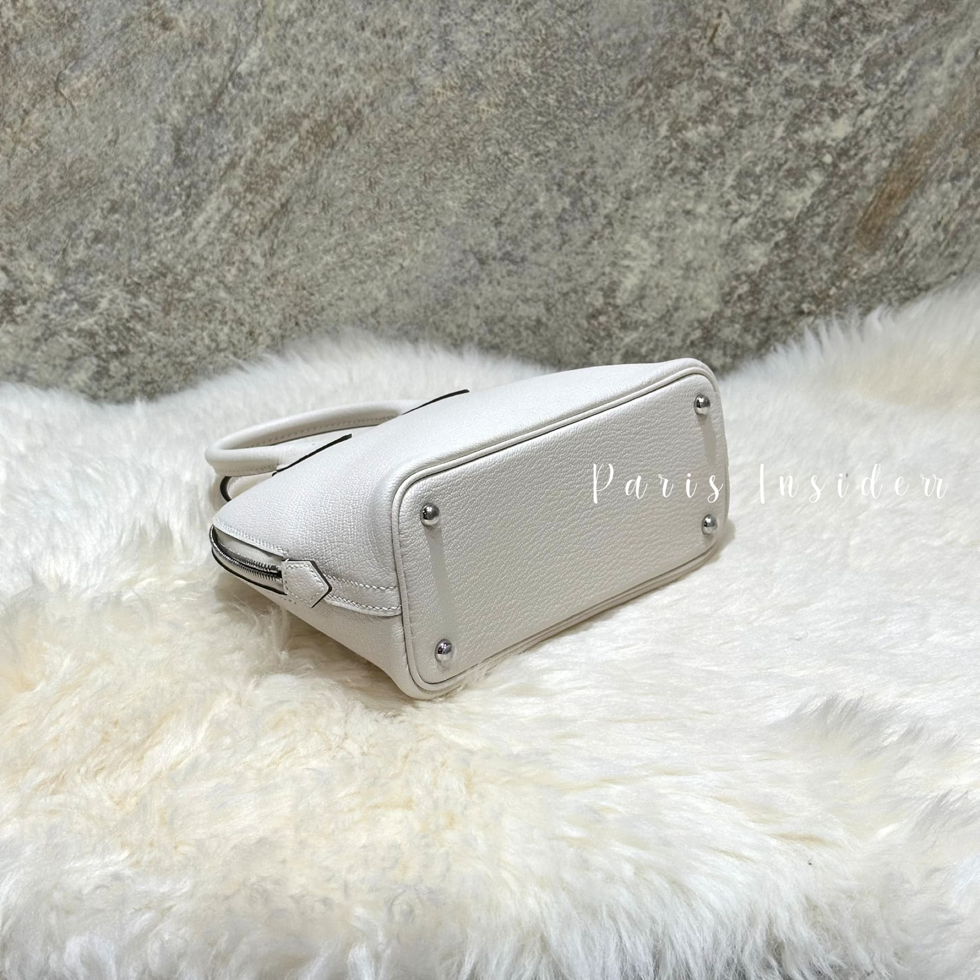 Hermes mini bolide - 2V Nata PHW (奶油白) - Image 3