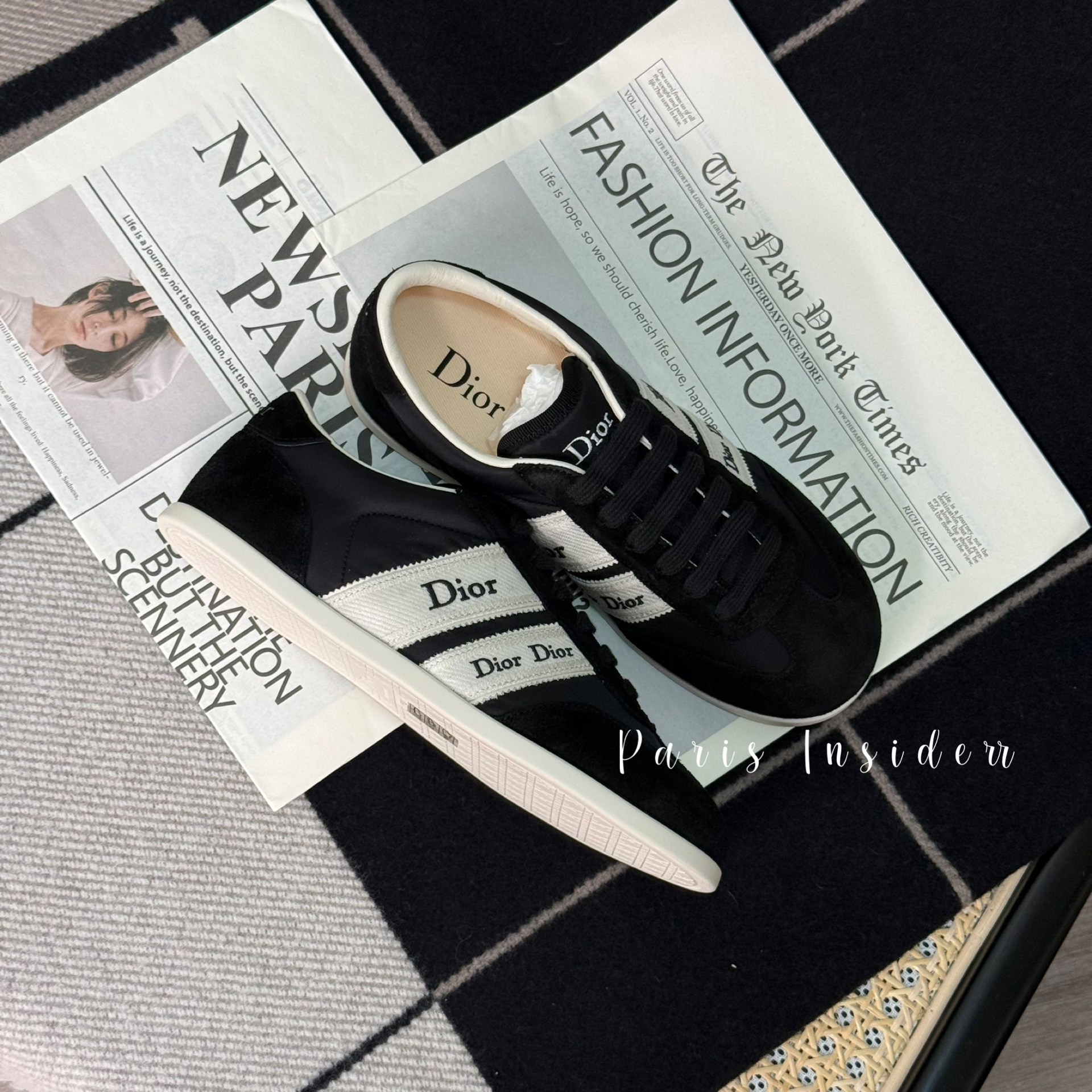 Christian Dior Ribbon Sneaker - Black (黑色) - Image 3