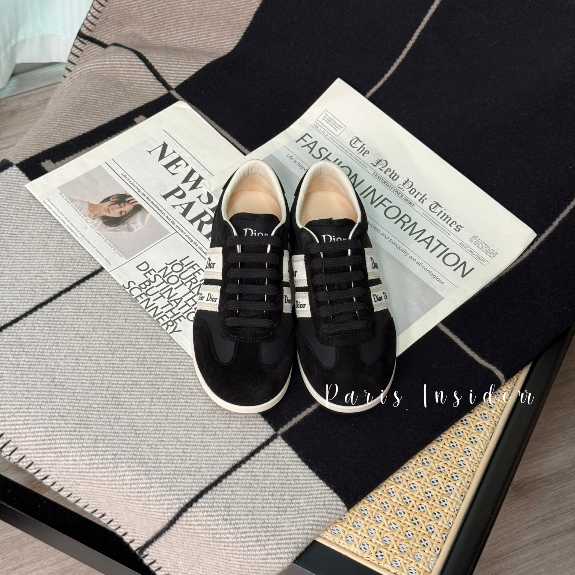 Christian Dior Ribbon Sneaker - Black (黑色) - Image 2