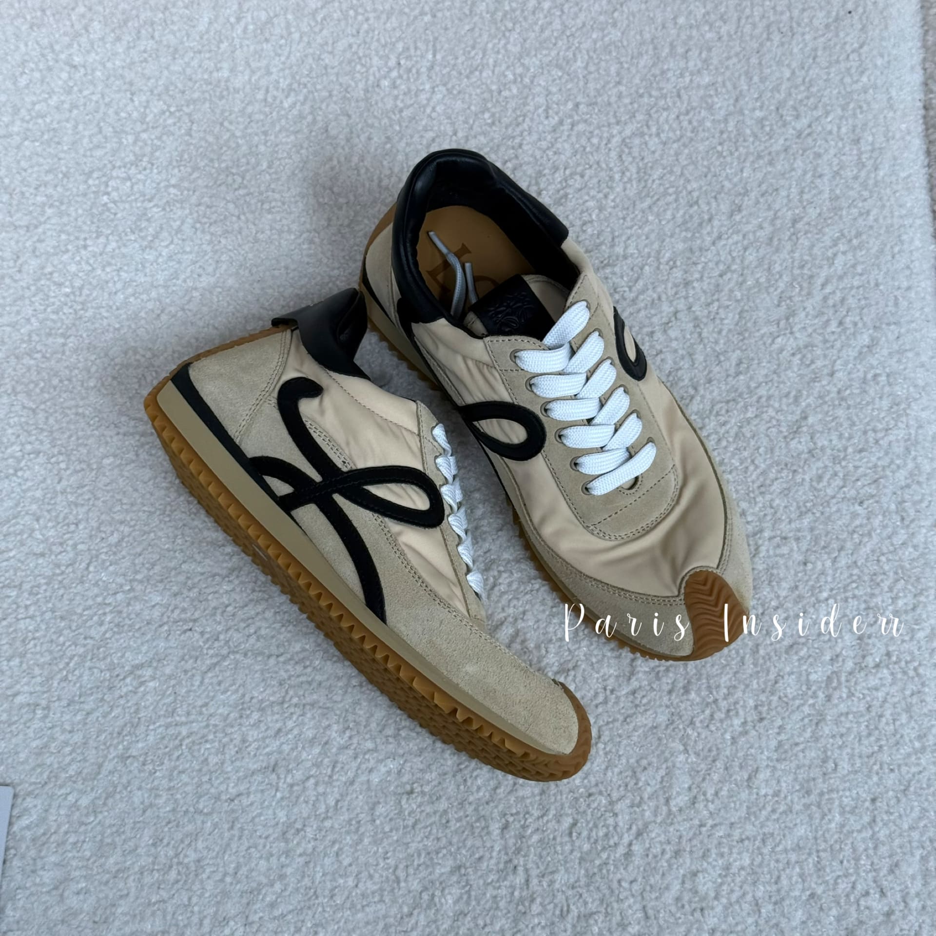 Loewe Flow Runner nylon and suede - Gold / Black (棕色 /黑色) - Image 2