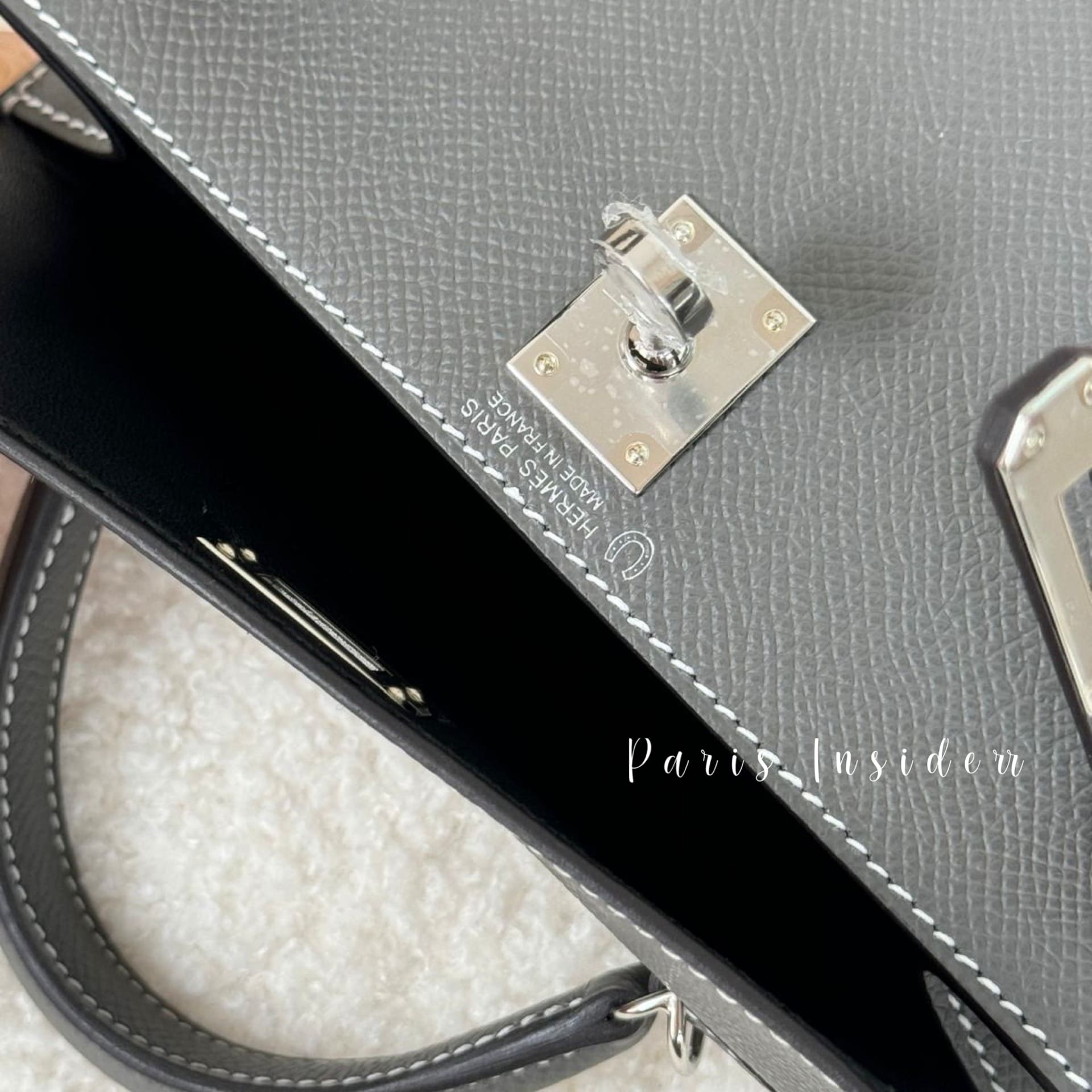 Hermes MIni Kelly II Horseshoe Stamp - Gris Meyer PHW (積雨雲灰) - Image 3