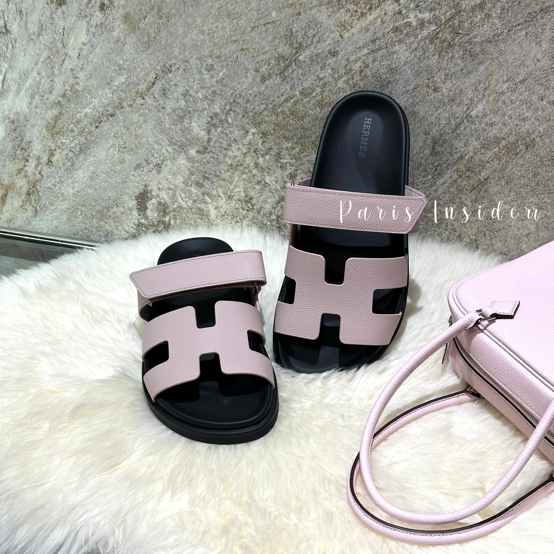 Hermes Chypre Sandal - Rose Cancan