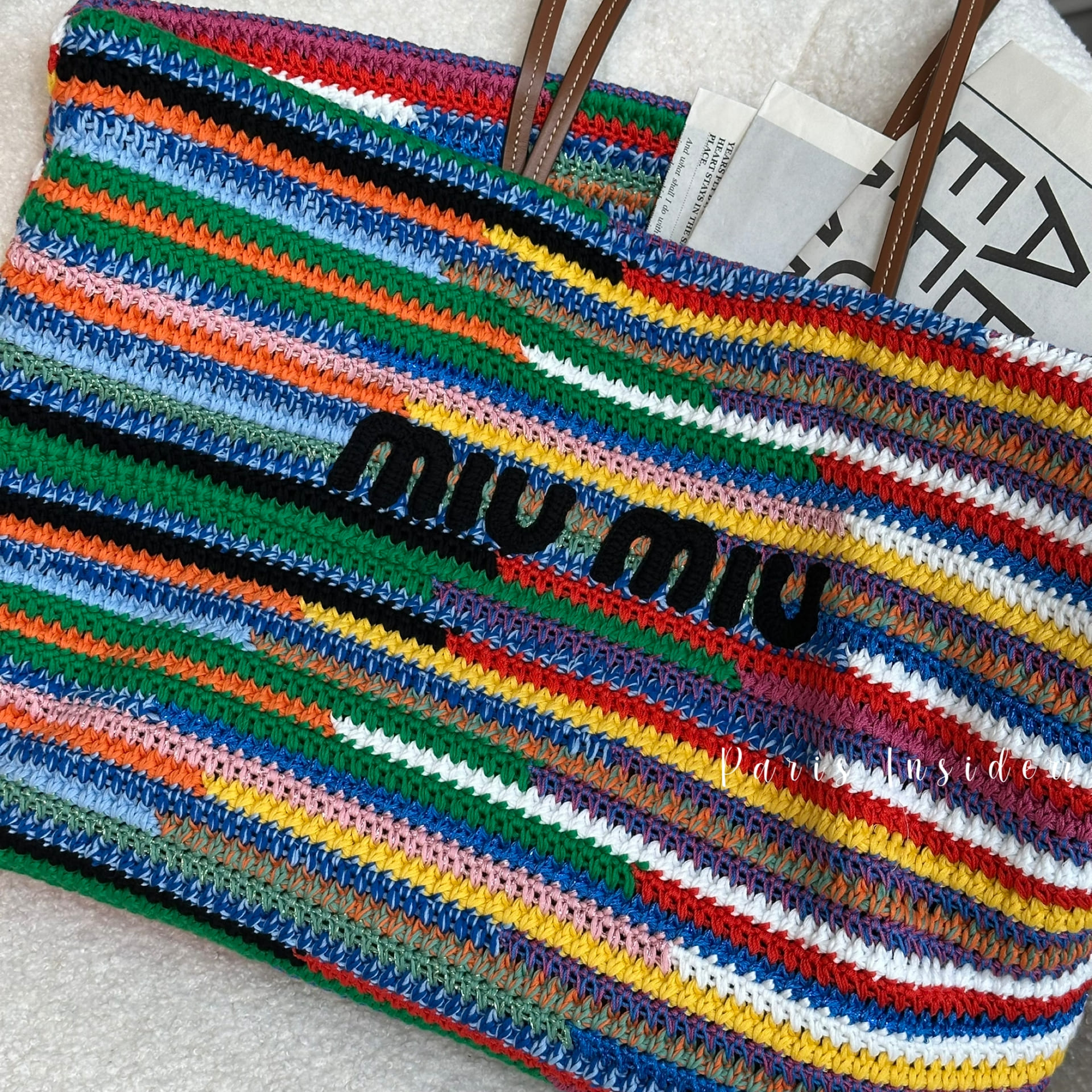Miu Miu Crochet Tote Bag - Multicolored (彩色) - Image 2
