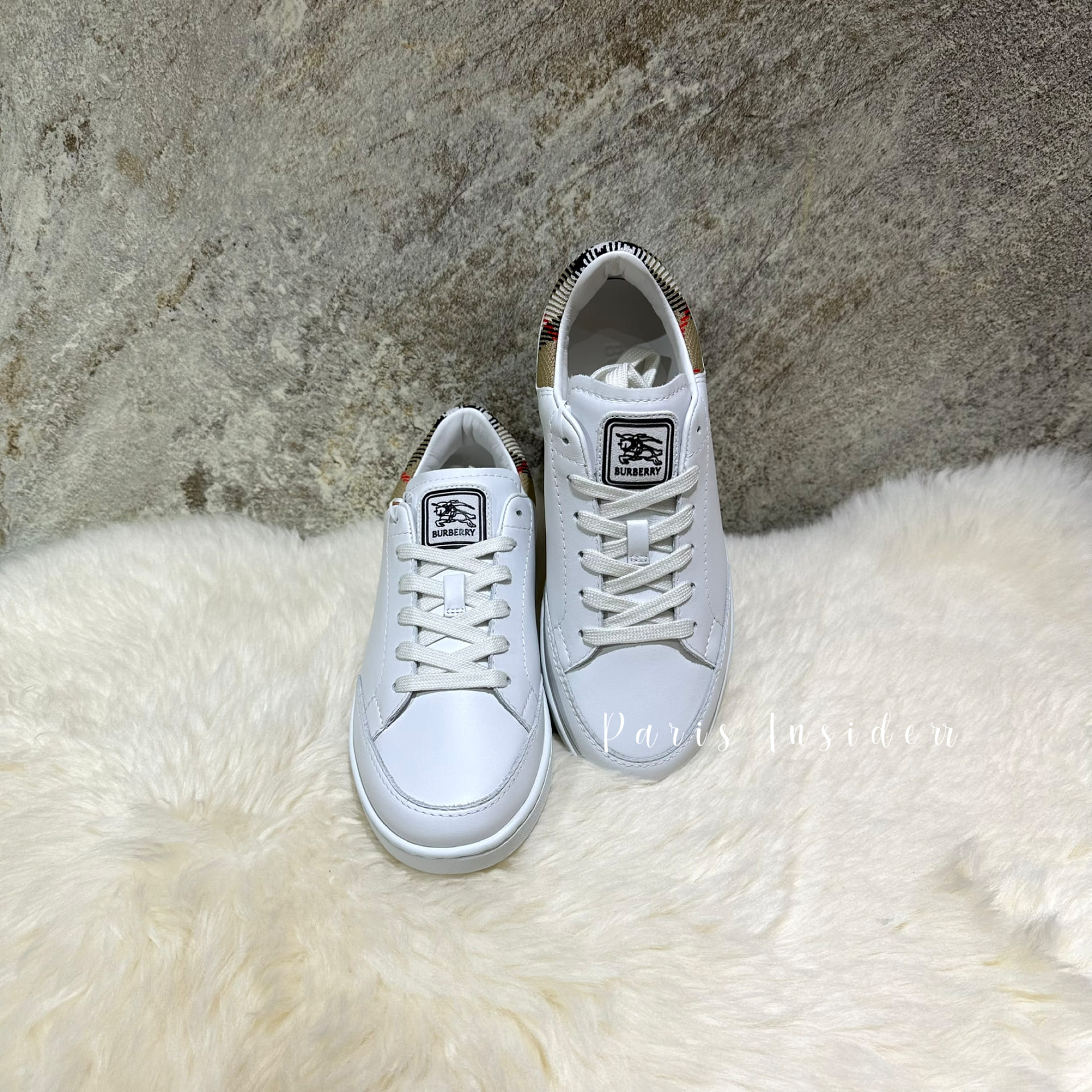 Burberry Leather Set Sneakers - White