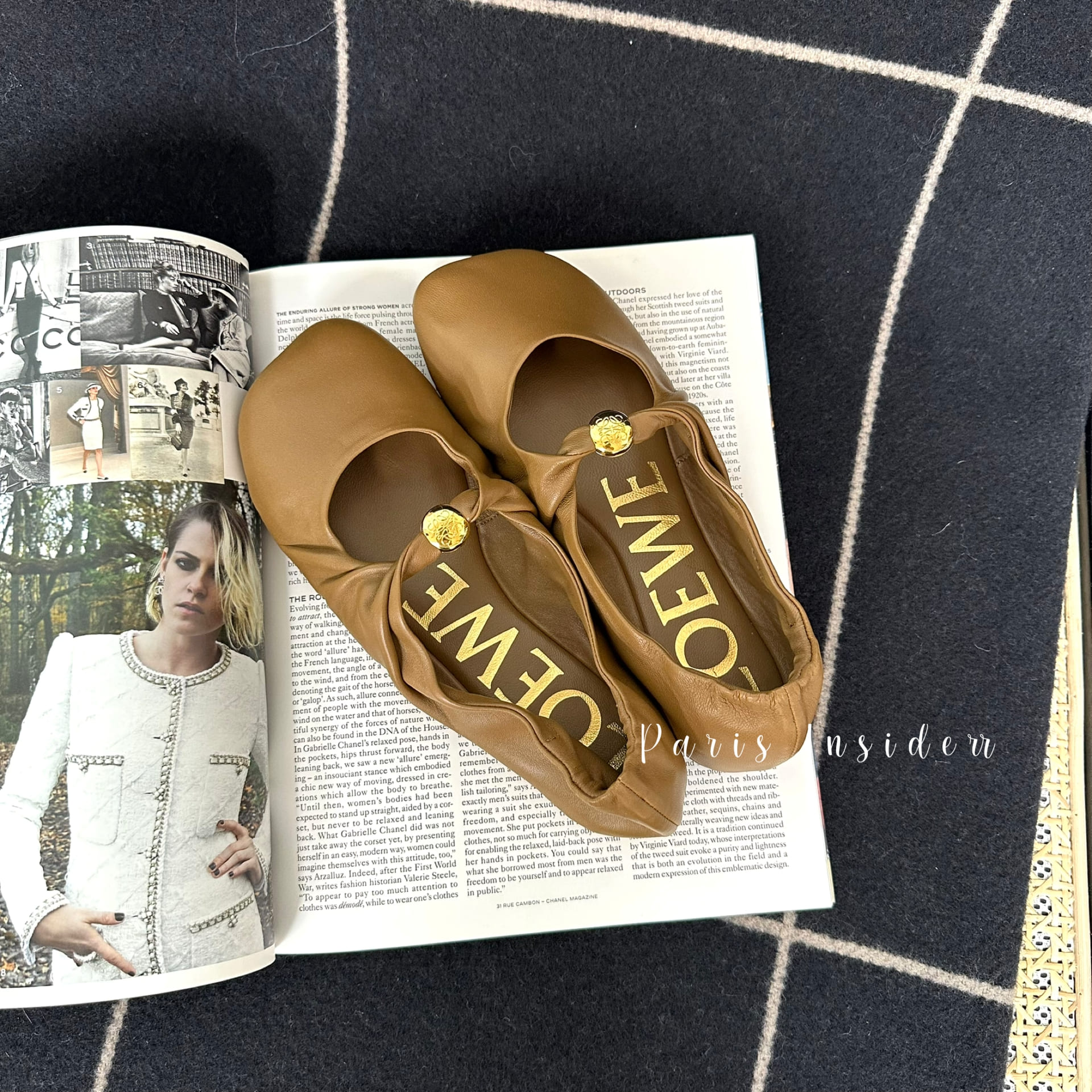 Loewe Pebble Soft ballerina - Oak (橡木色) - Image 2