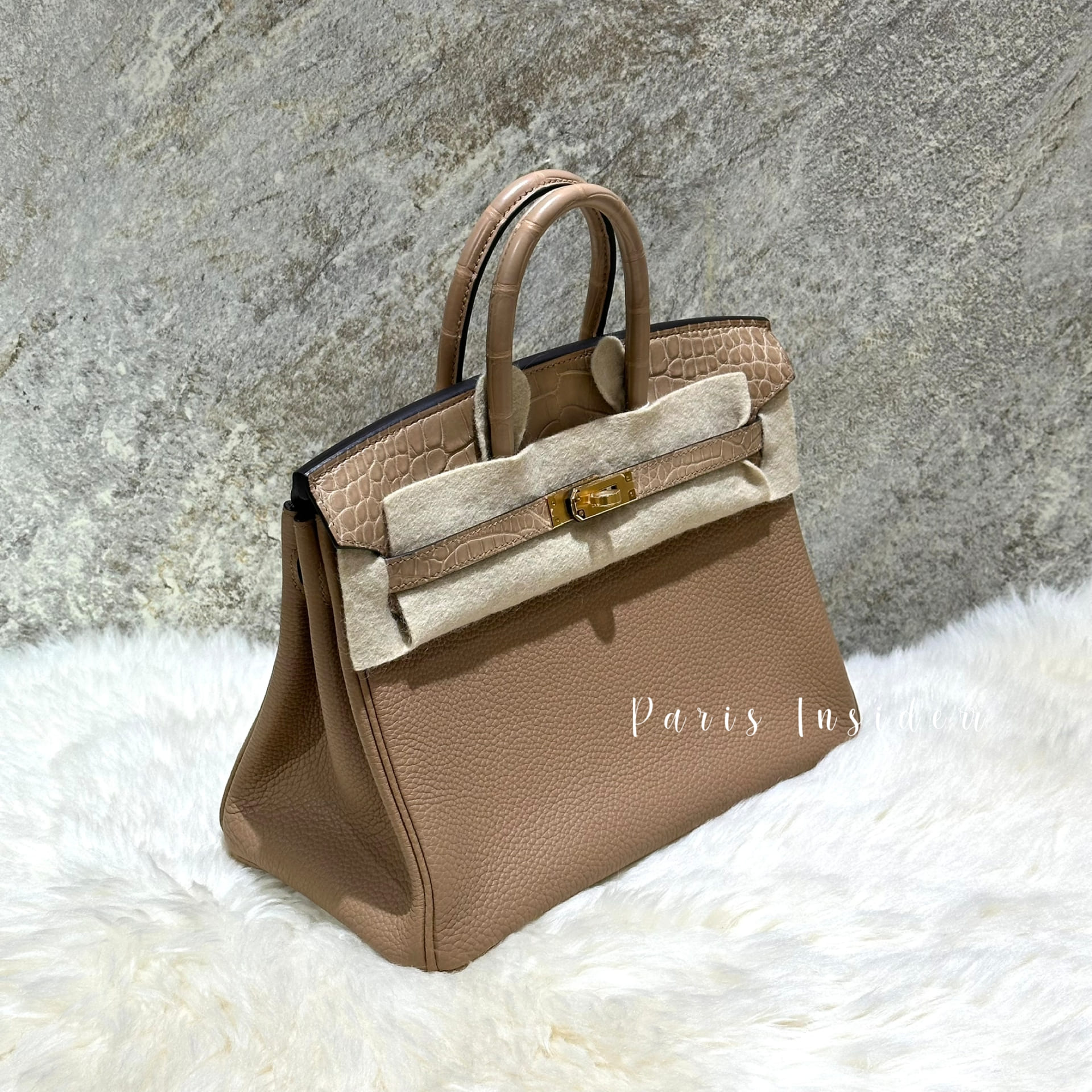 Hermes Birkin 25 Touch Croco PBHW - 0M Chai (奶茶色) - Image 3