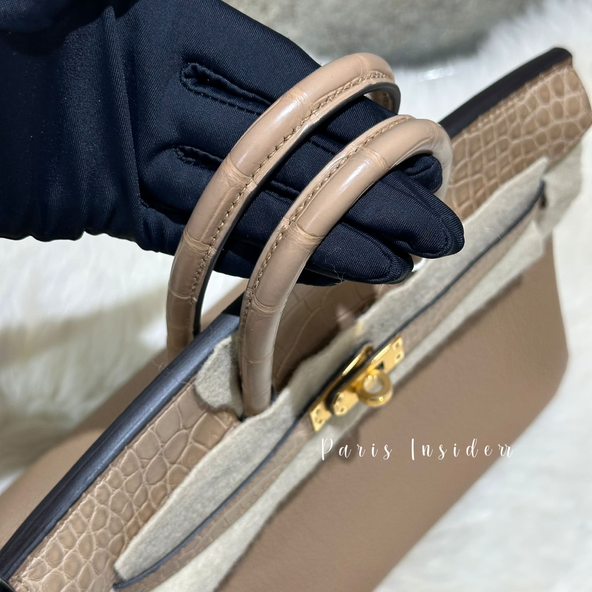 Hermes Birkin 25 Touch Croco PBHW - 0M Chai (奶茶色) - Image 2