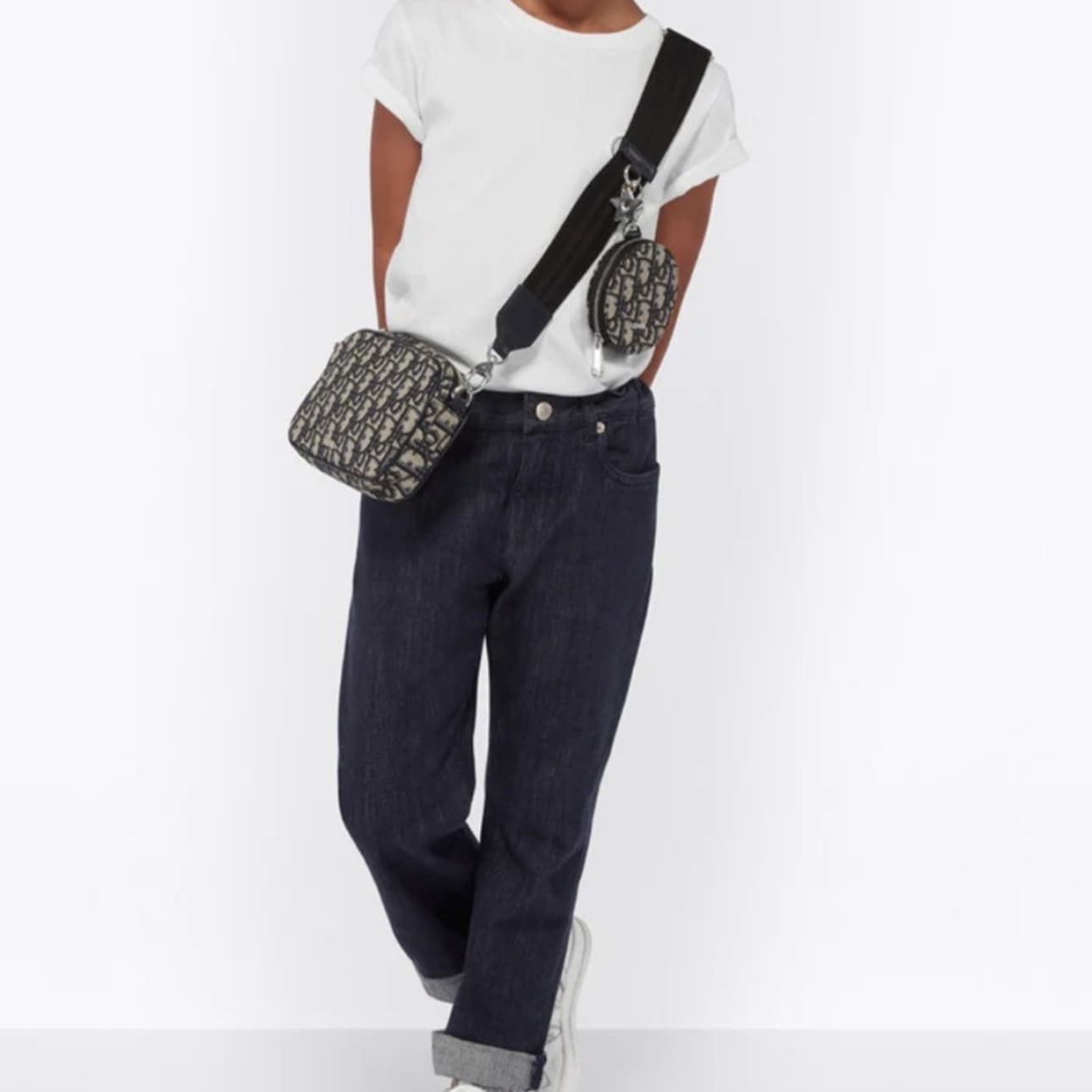 Christian Dior Kids' Multifunctional Bag - Beige and Black Dior Oblique Jacquard - Image 3