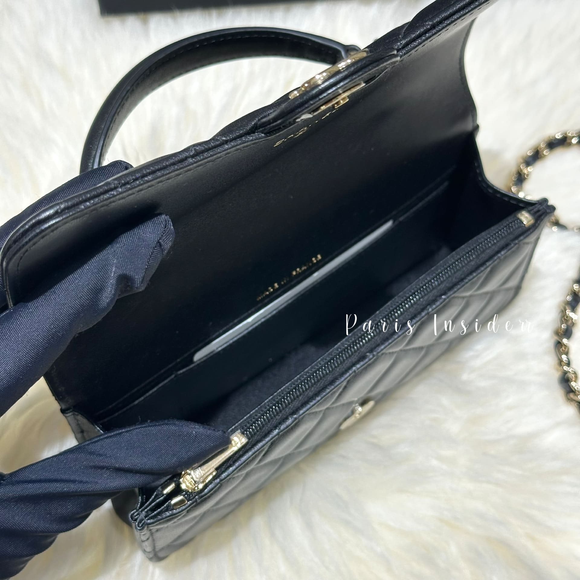 Chanel Mini Wallet On Chain with Handle - Black - Image 2