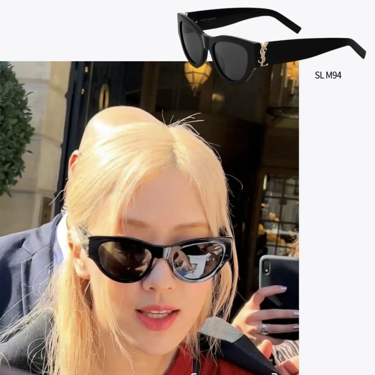Saint Laurent SL M94 Sunglasses - Black - Image 4