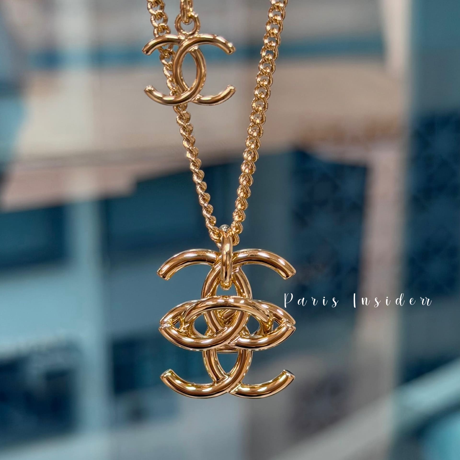 Chanel 26A Interlock CC Necklace - Gold