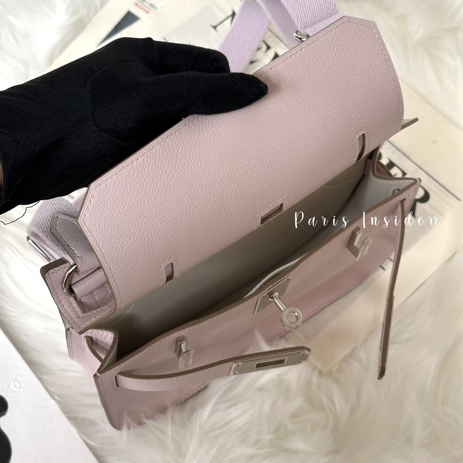 Hermes Mini Jypsiere - 9W Mauve Pale PHW (夢幻紫 銀扣) - Image 3