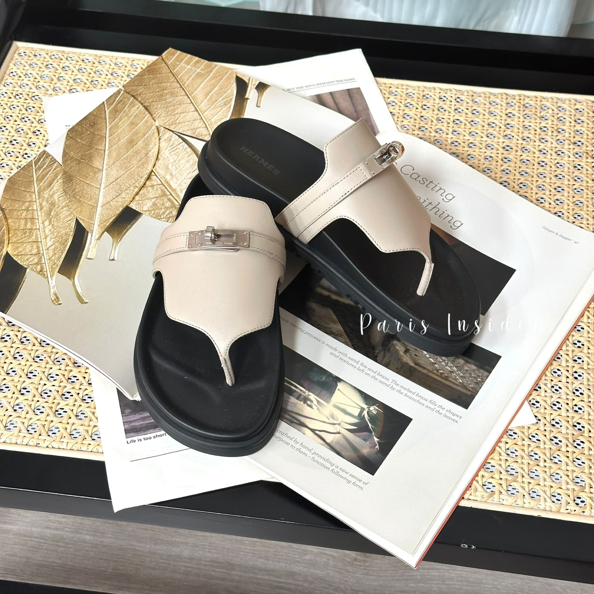 Hermes Empire Sandal - Beige PHW (米色 銀扣)