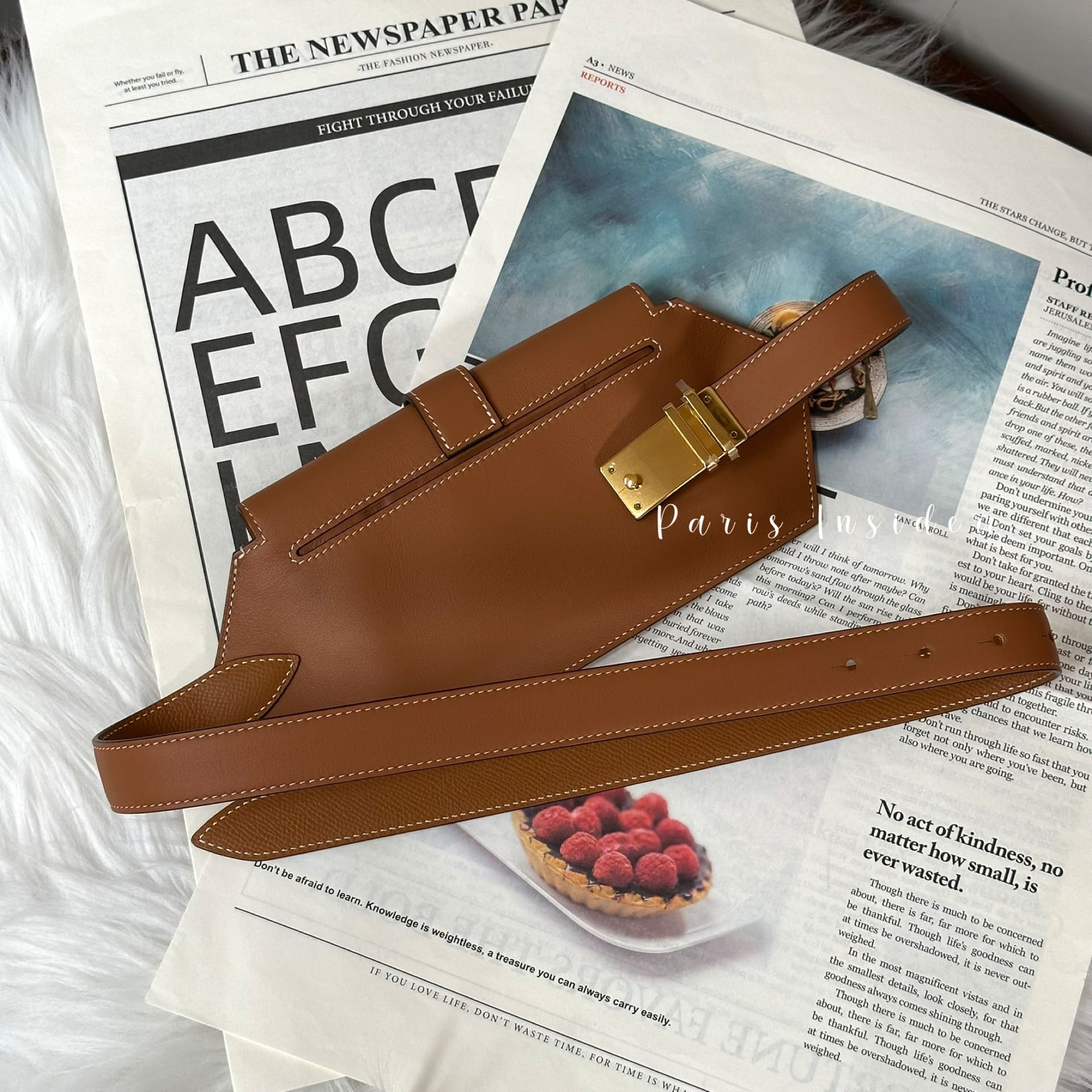 Hermes Elan Pocket 24 belt - Gold GHW (金棕色 金扣) - Image 3