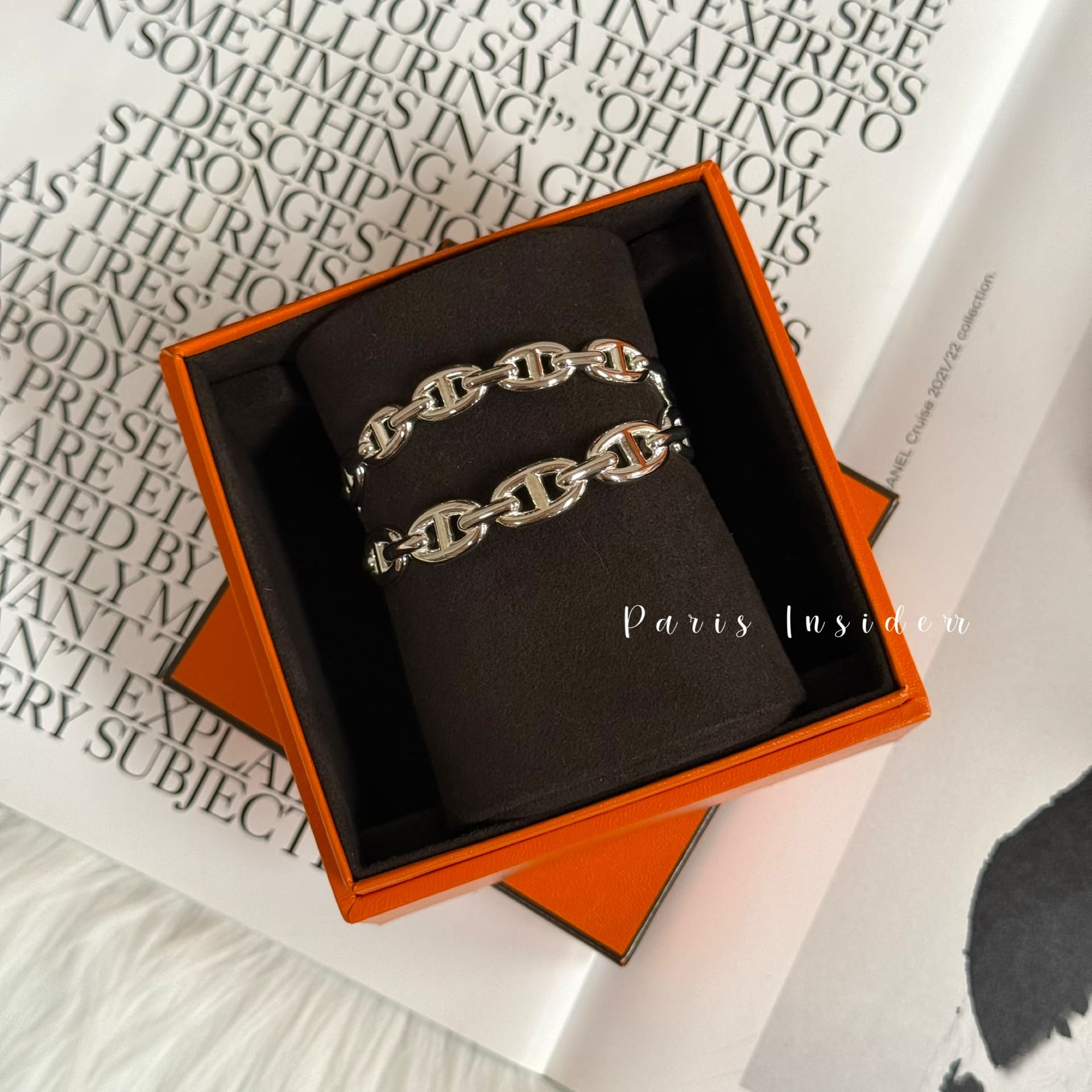 HERMES Chaine d'ancre Enchainee double bracelet