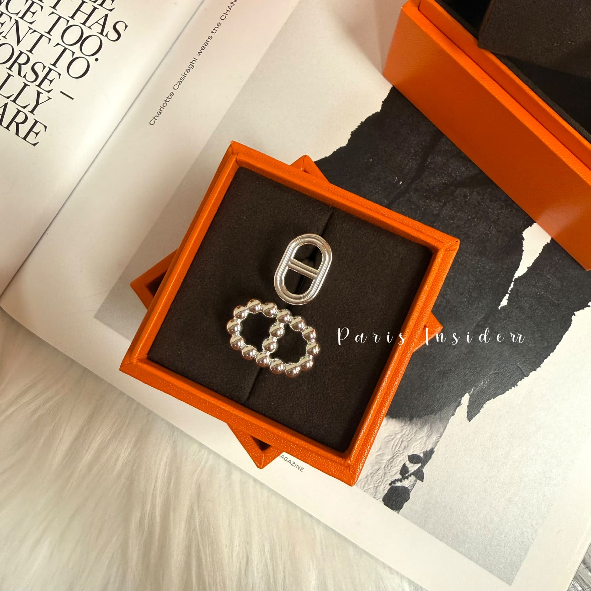 HERMES Chaine d'ancre Alea II Ring