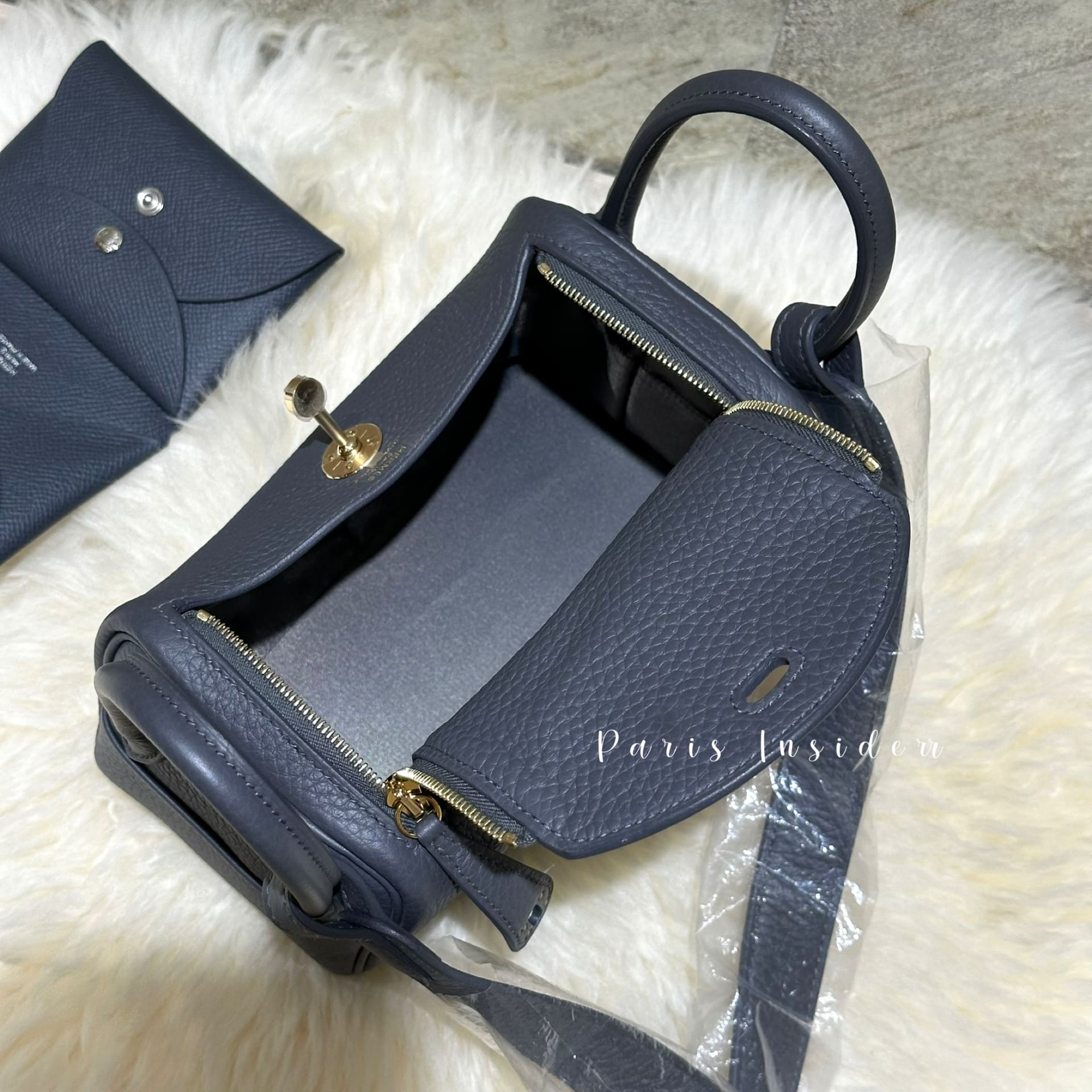 Hermes Mini Lindy II - 85 Ardoise PBHW (石板灰 淡金扣) - Image 2