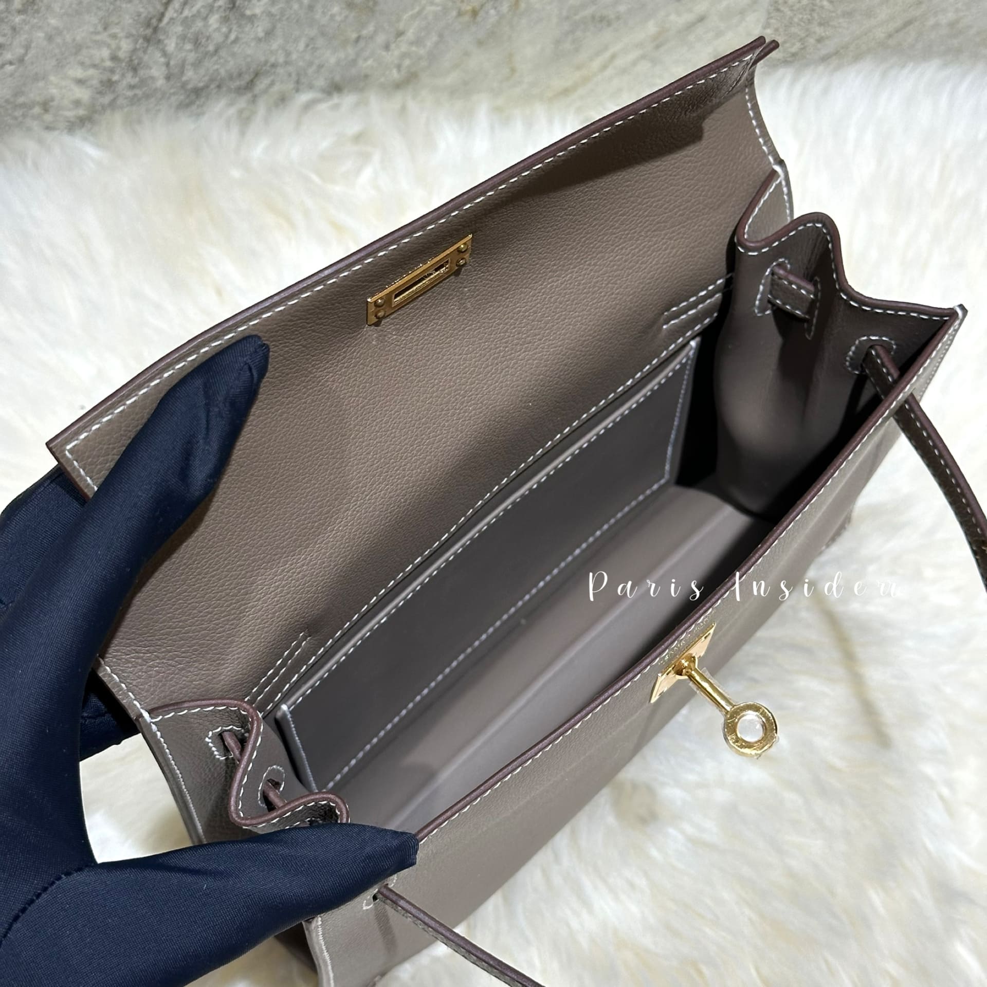 Hermes Kelly Danse - 18 Etoupe GHW (大象灰 金扣) - Image 3