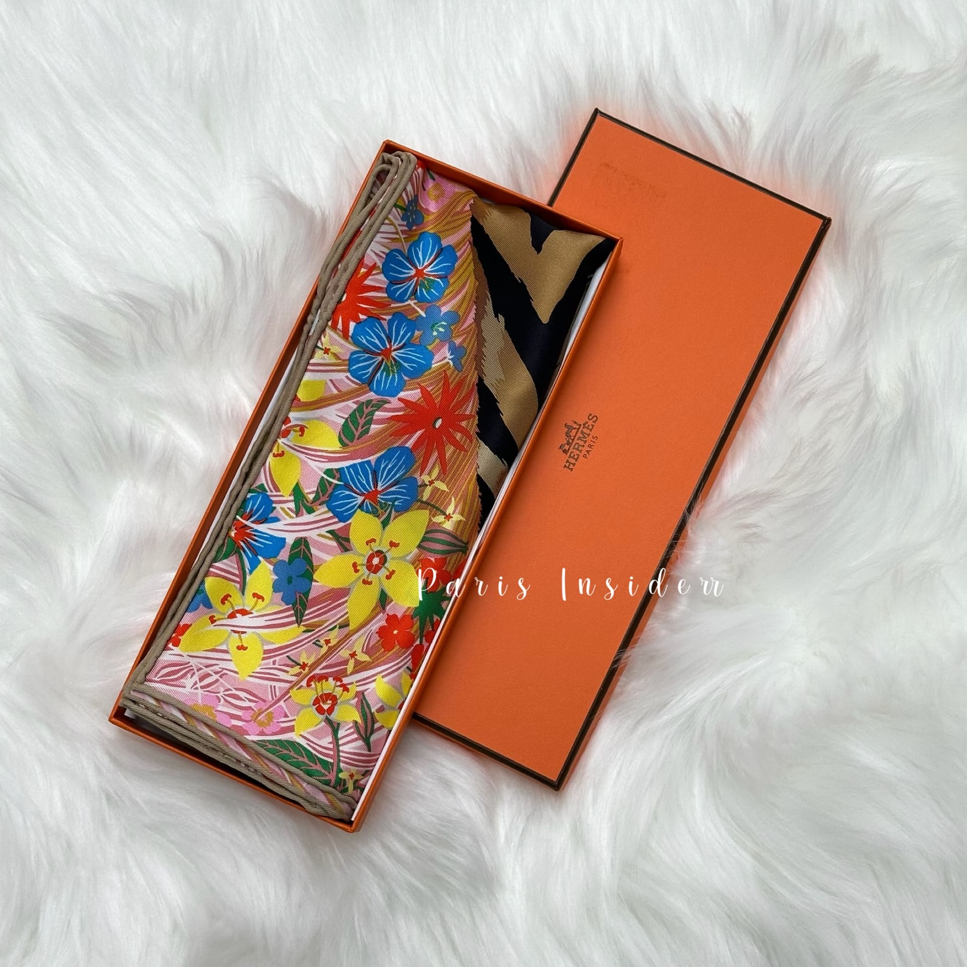Hermes Tyger Tyger scarf 70 - Rose Dragee / Gold