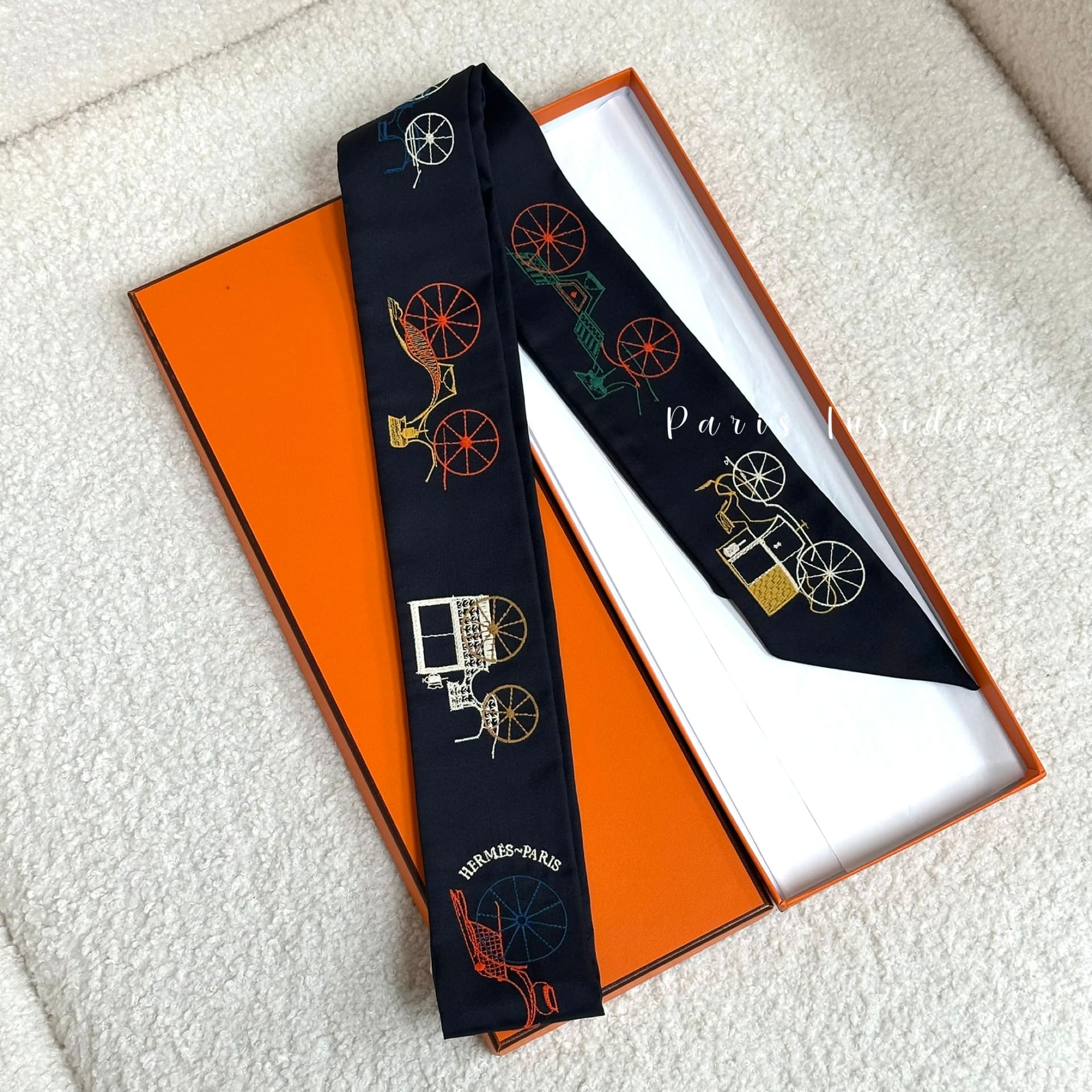 Hermes A Toute Berline Maxi Twilly - Bleu Noir / Multicol - Image 2