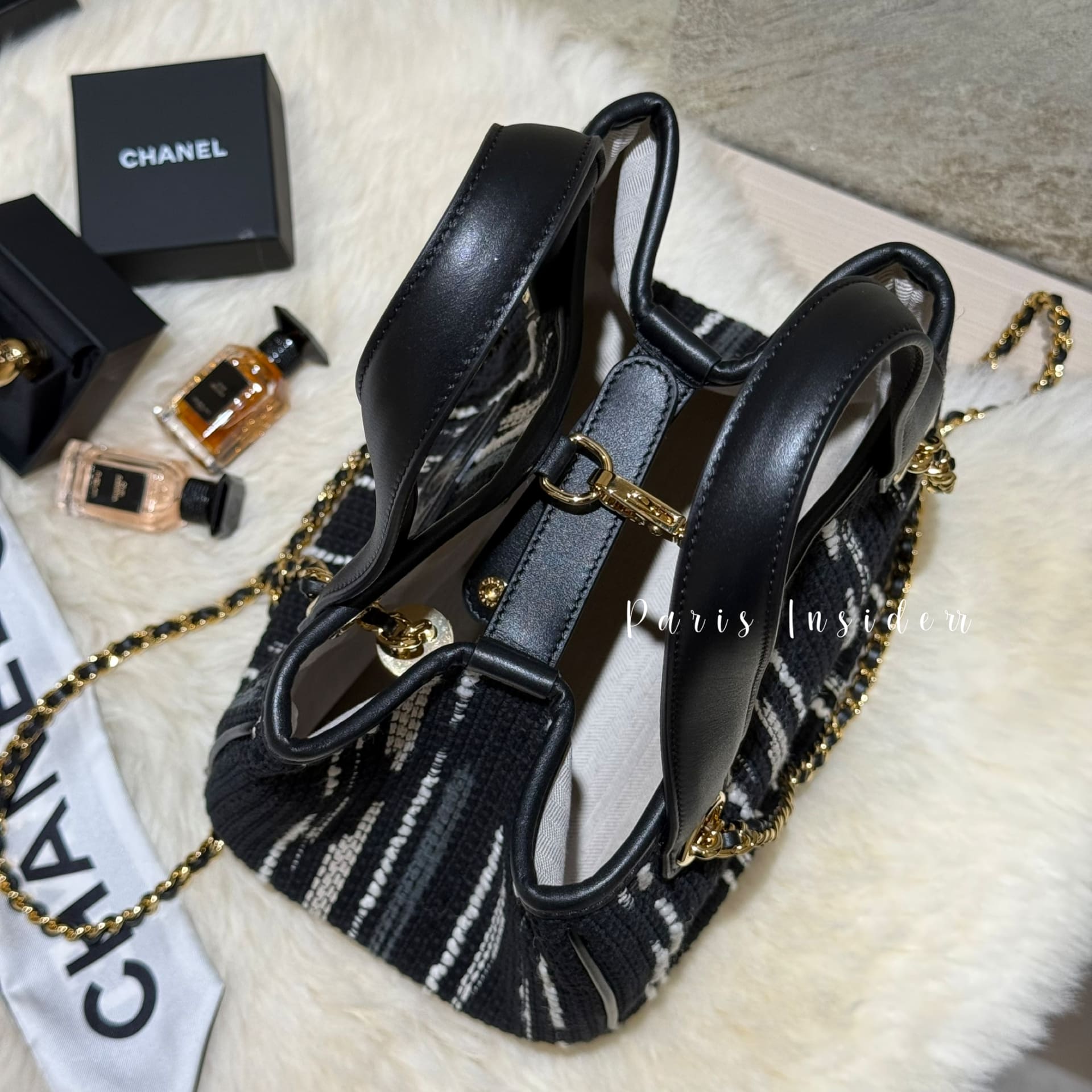 Chanel 26B Mini Tote AS6199 - Black , White & Gray - Image 2